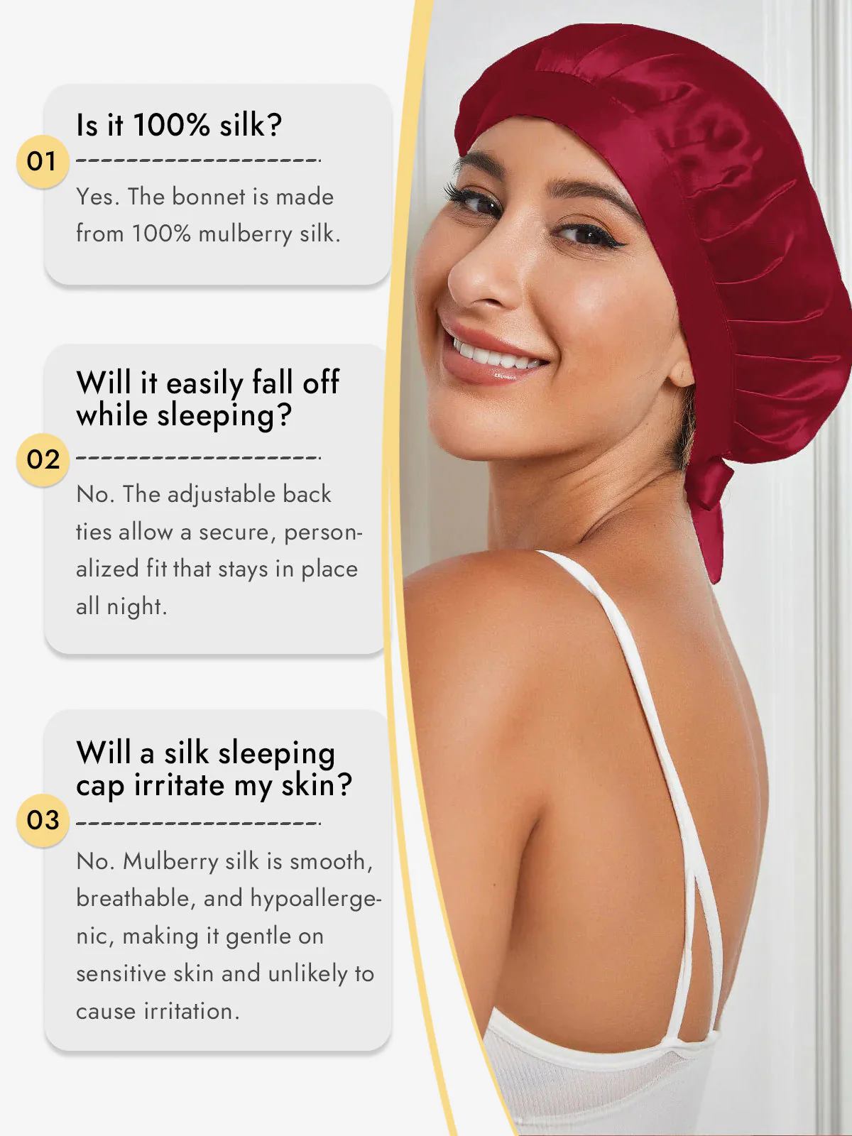 Pure Silk Classic Ribbon Bonnet - Image 89
