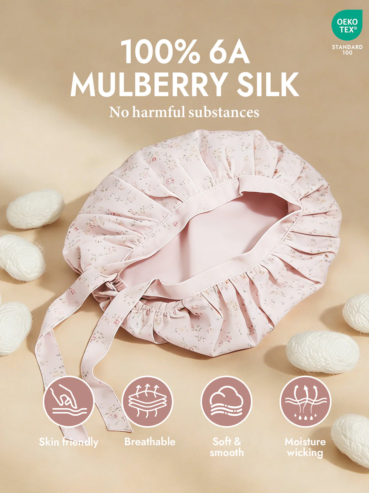 Pure Silk Classic Ribbon Bonnet - Image 92