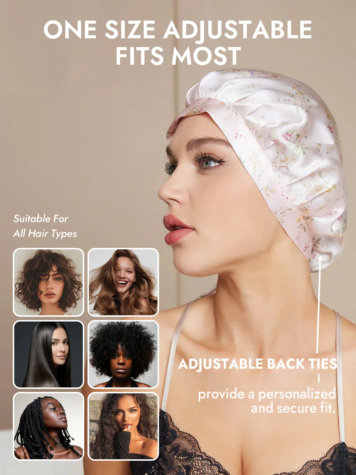 Pure Silk Classic Ribbon Bonnet - Image 96