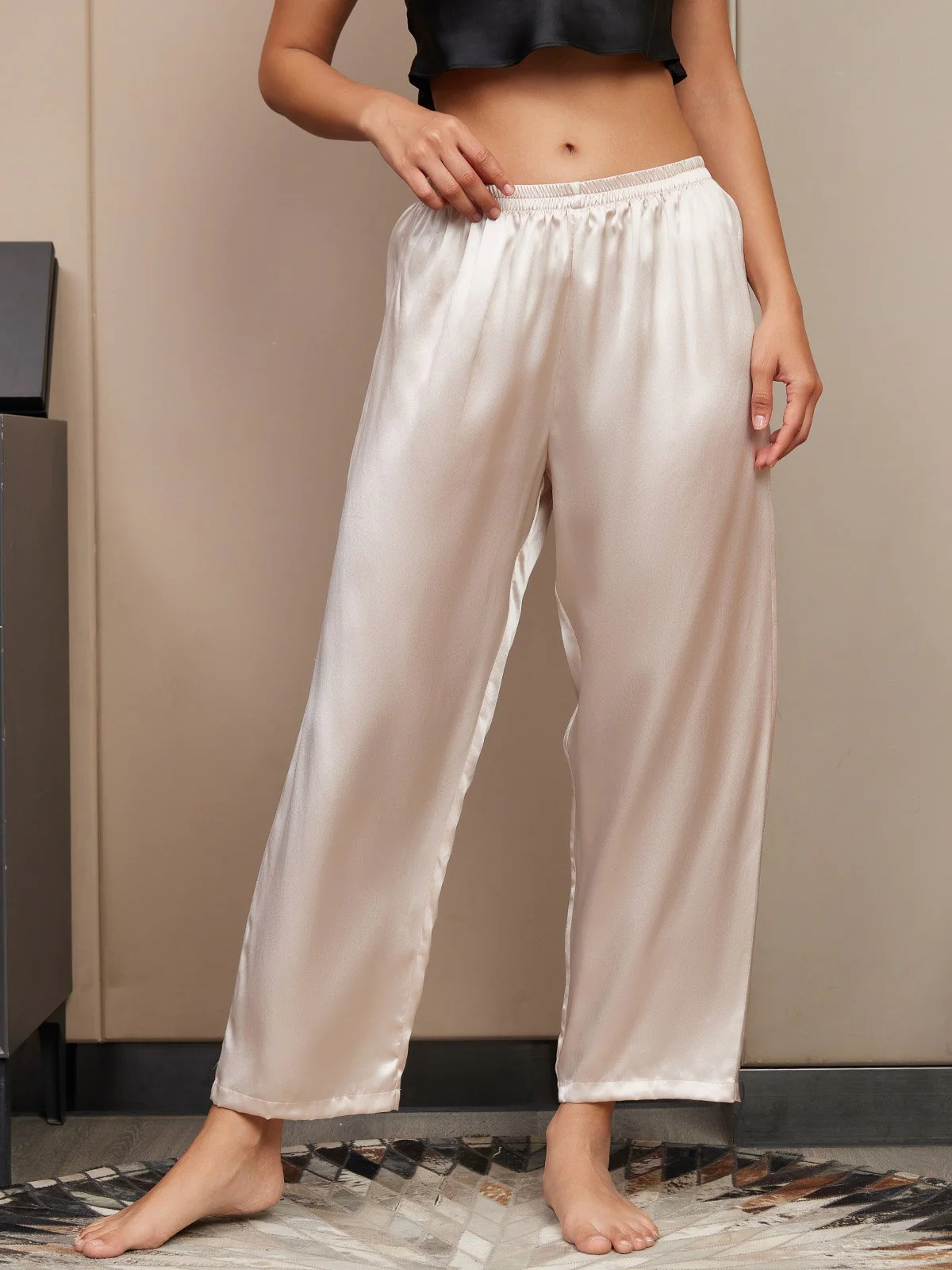 Pure Silk Classic Women's Sleep Pants - Image 12