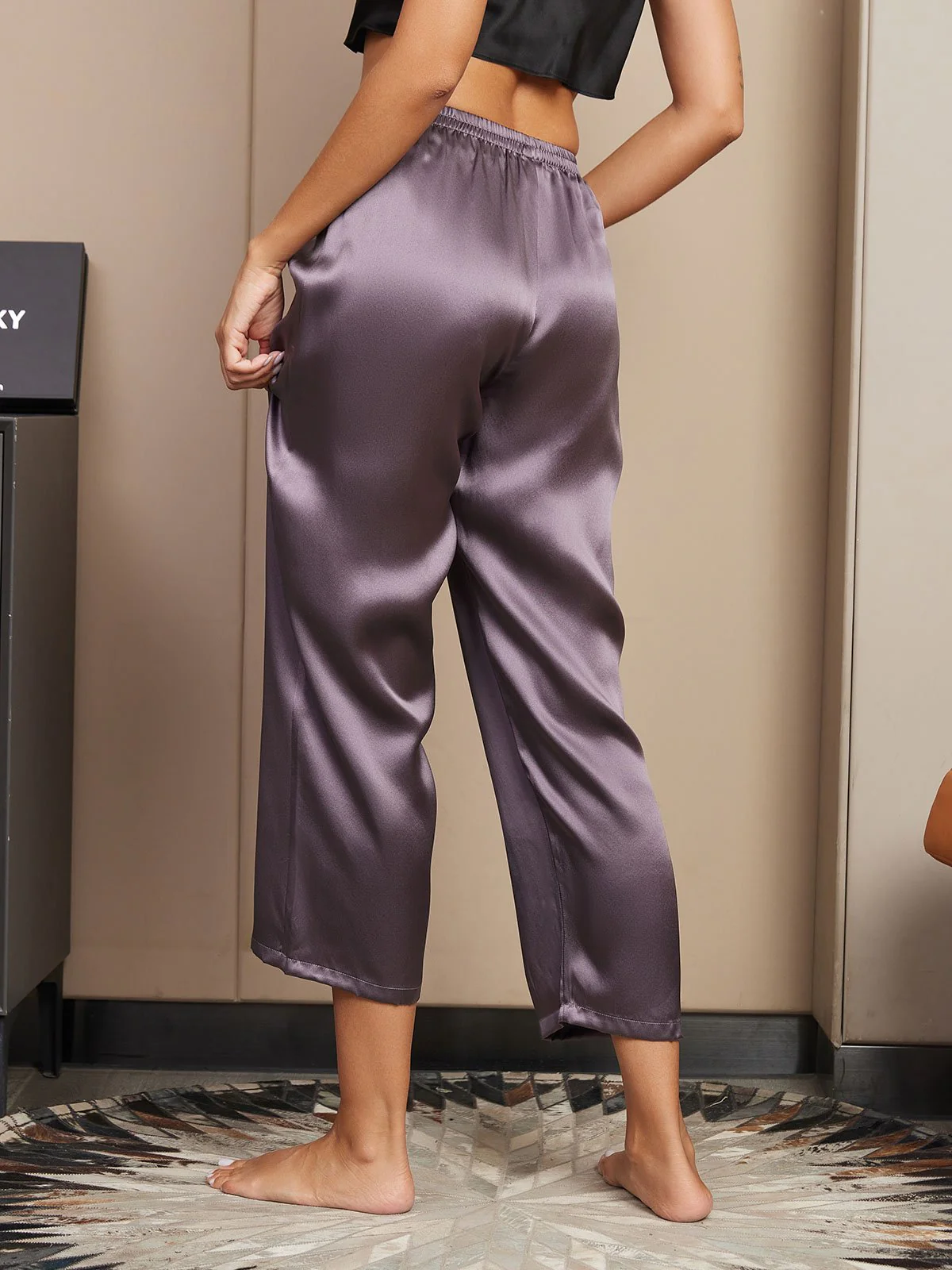 Pure Silk Classic Women's Sleep Pants - Image 6