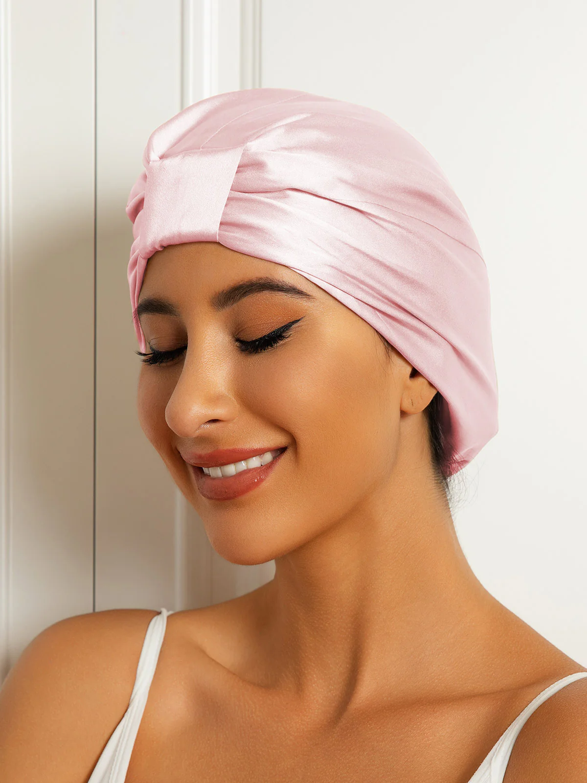 Pure Silk Double Layer Night Turban Bonnet - Image 22