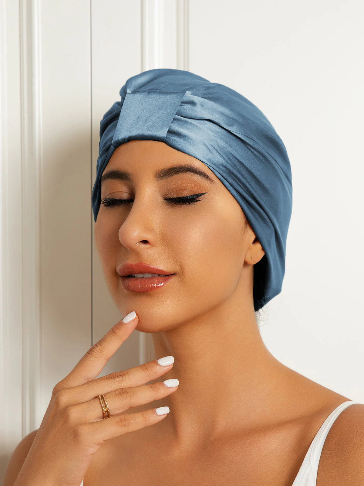 Pure Silk Double Layer Night Turban Bonnet - Image 33