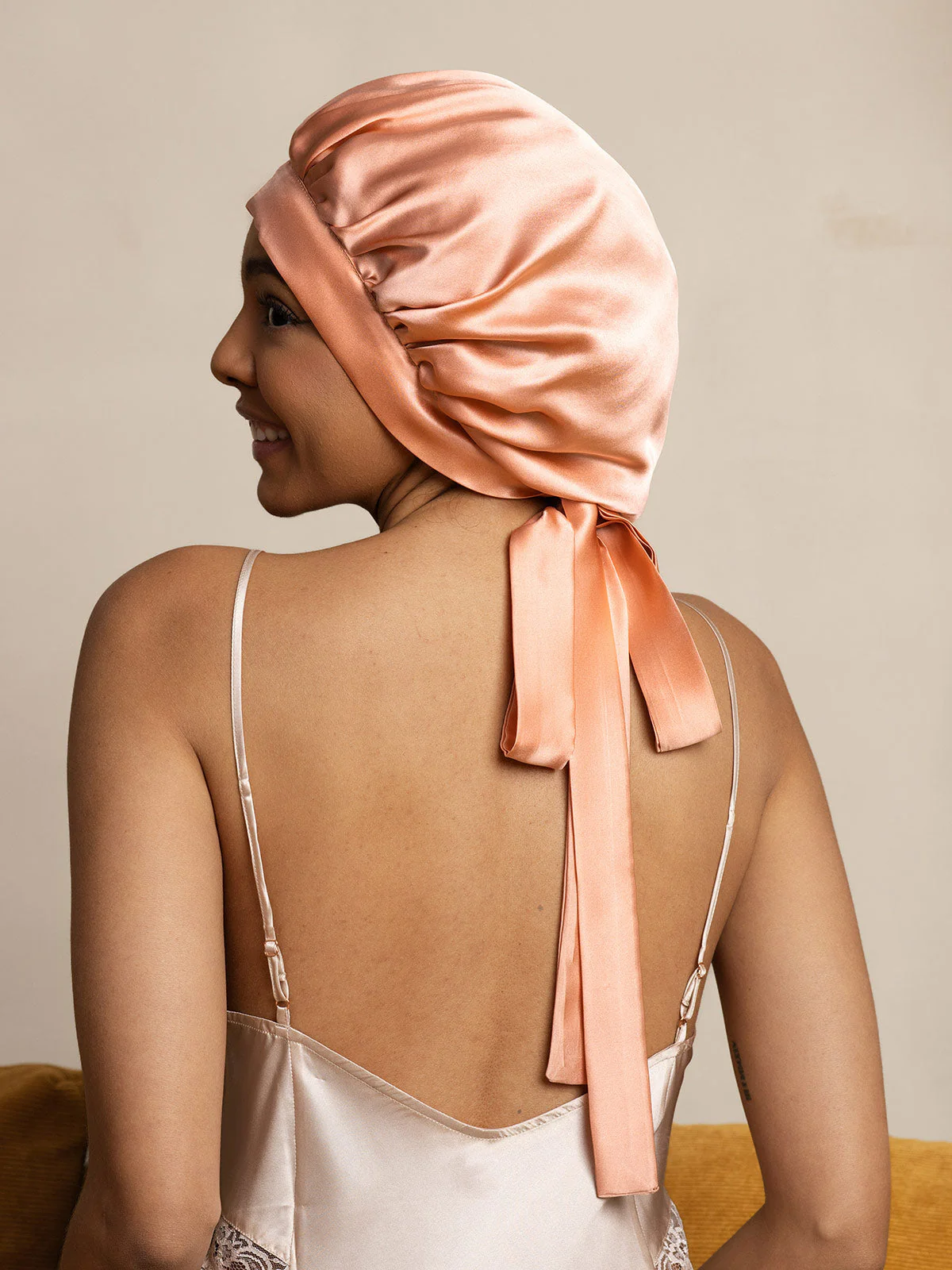 Pure silk Elegant Bonnet with Long Ribbons - Image 10