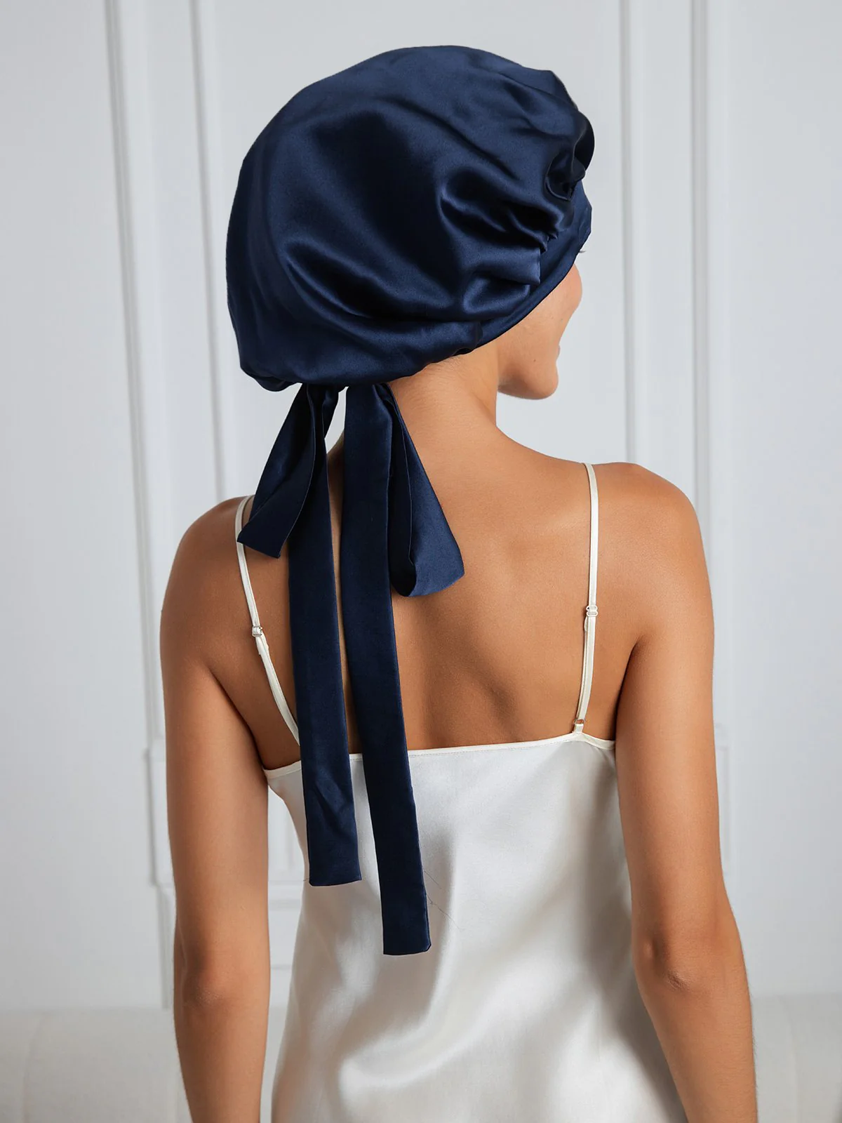 Pure silk Elegant Bonnet with Long Ribbons - Image 30