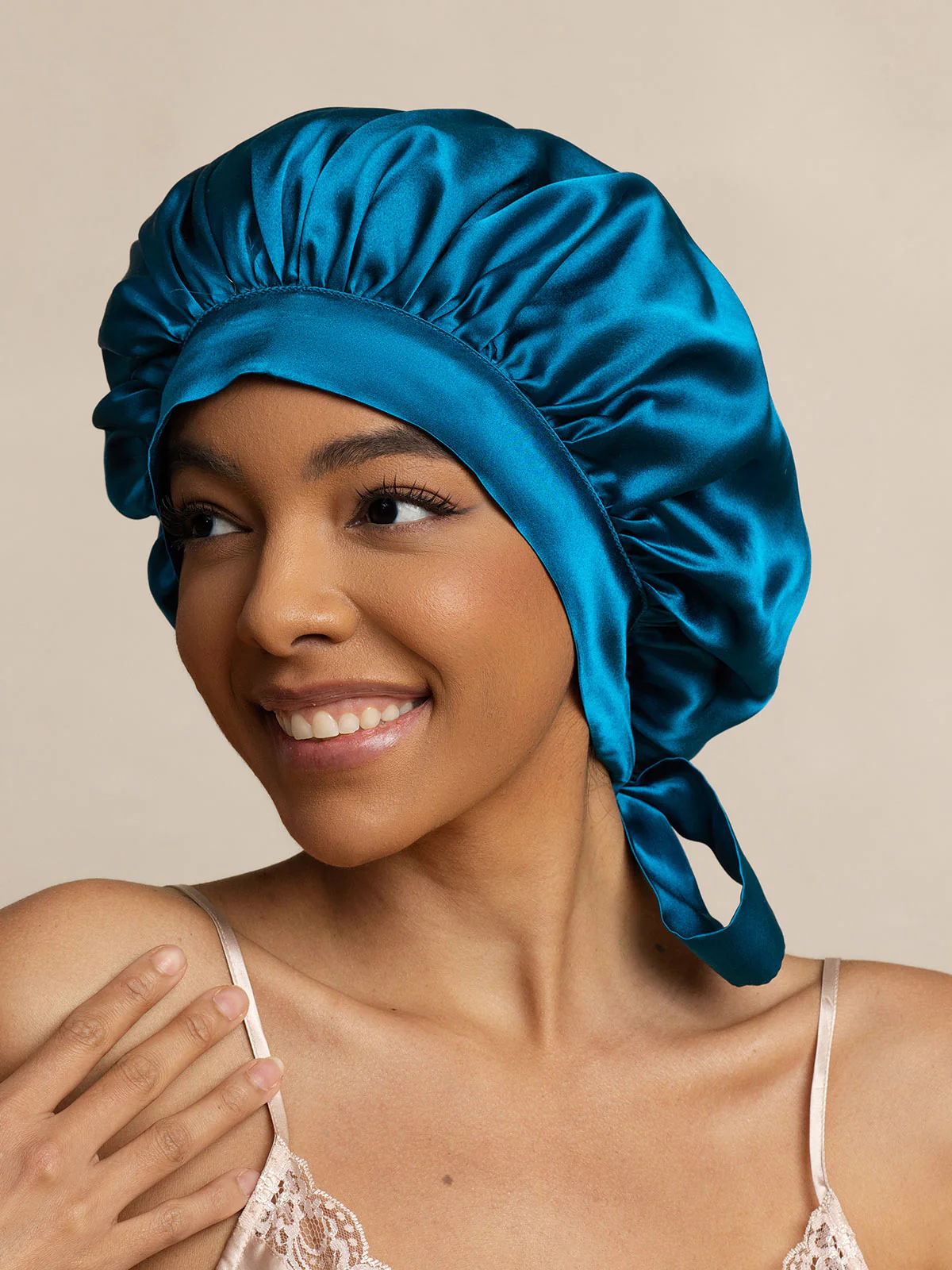 Pure silk Elegant Bonnet with Long Ribbons - Image 34