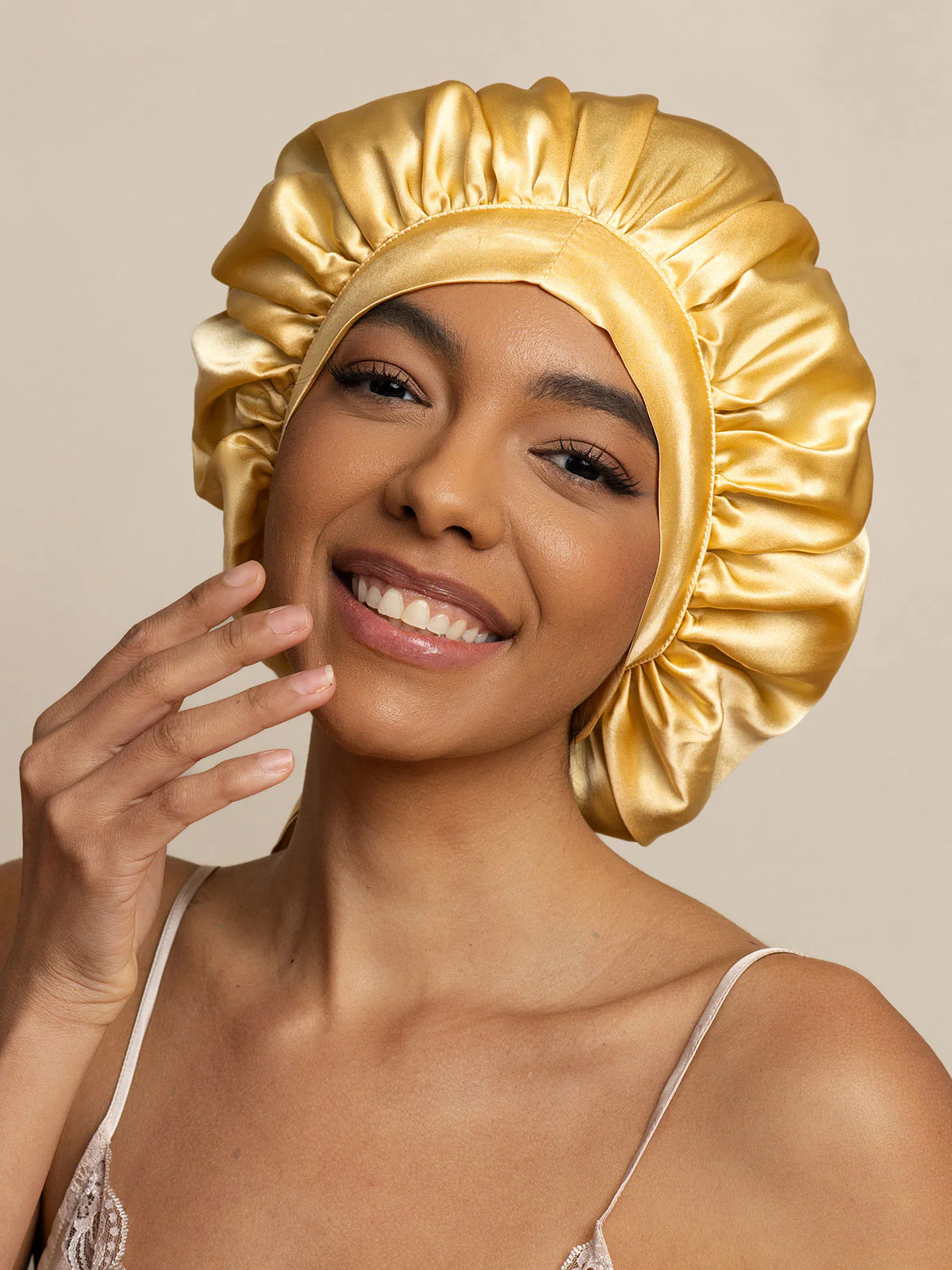 Pure silk Elegant Bonnet with Long Ribbons - Image 44