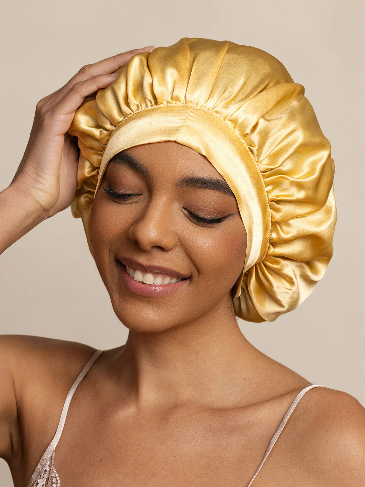 Pure silk Elegant Bonnet with Long Ribbons - Image 45