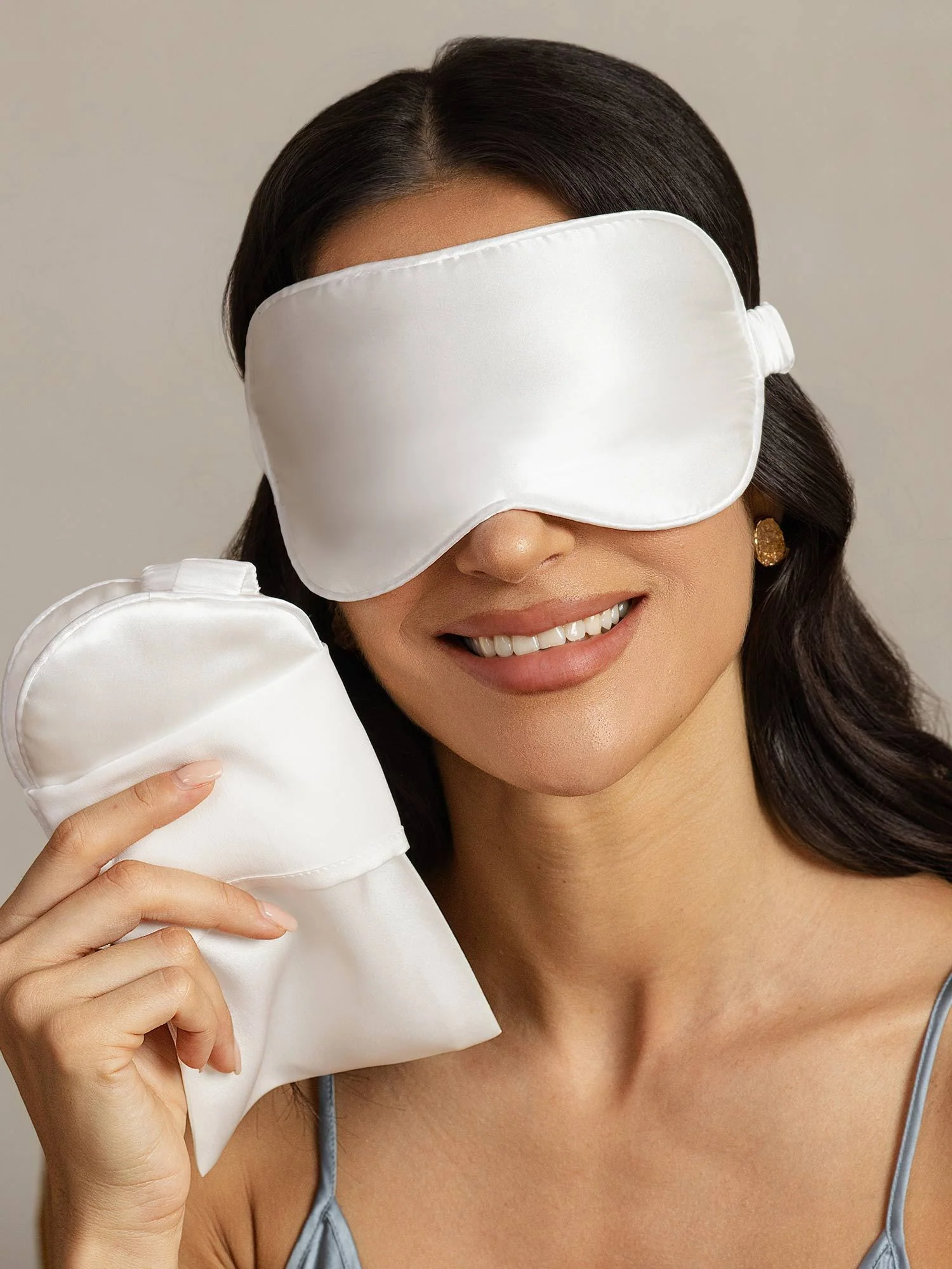Pure Silk Eye Mask And Envelope Pouch Set 2Pcs - Image 11