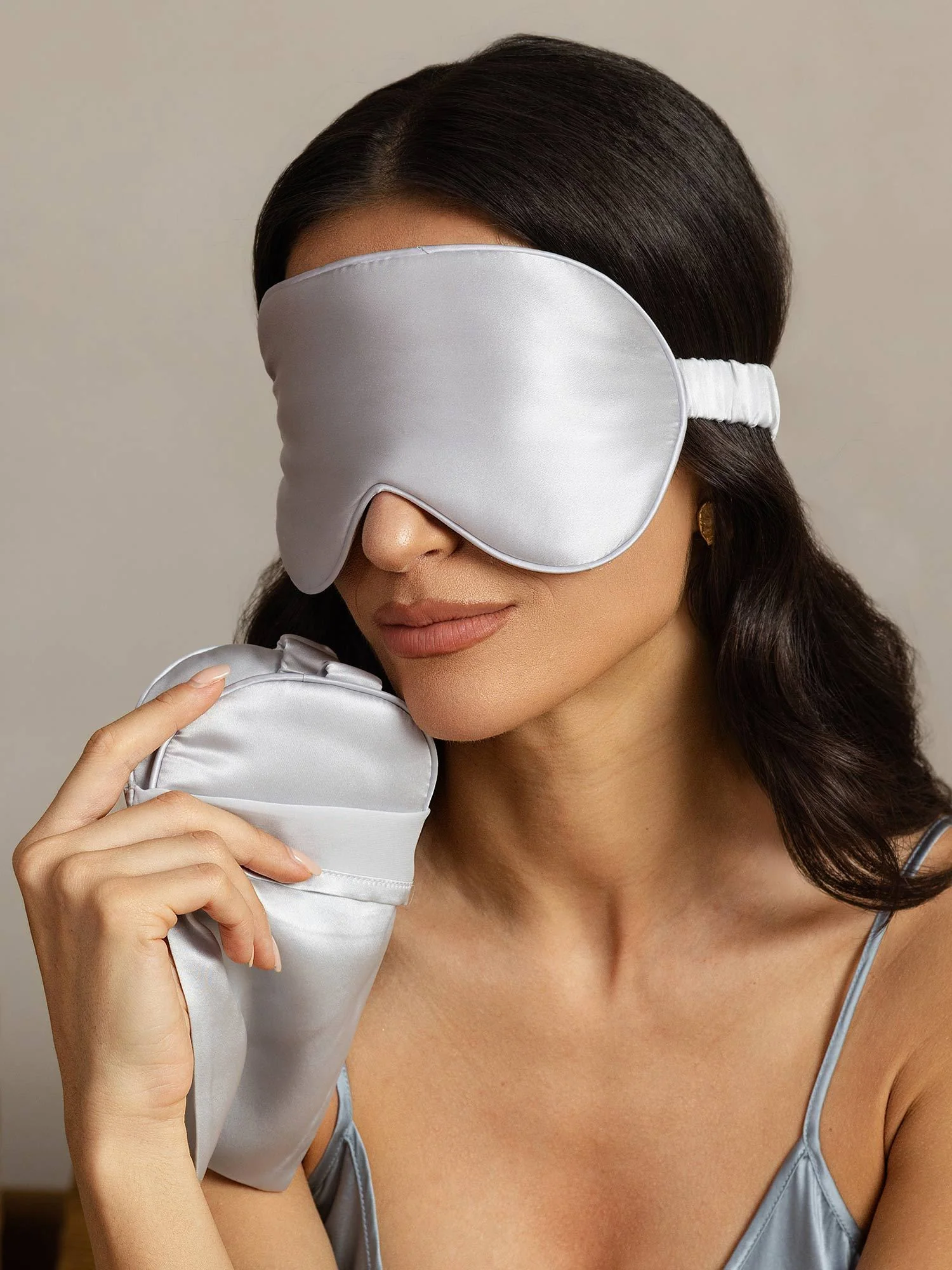 Pure Silk Eye Mask And Envelope Pouch Set 2Pcs - Image 17