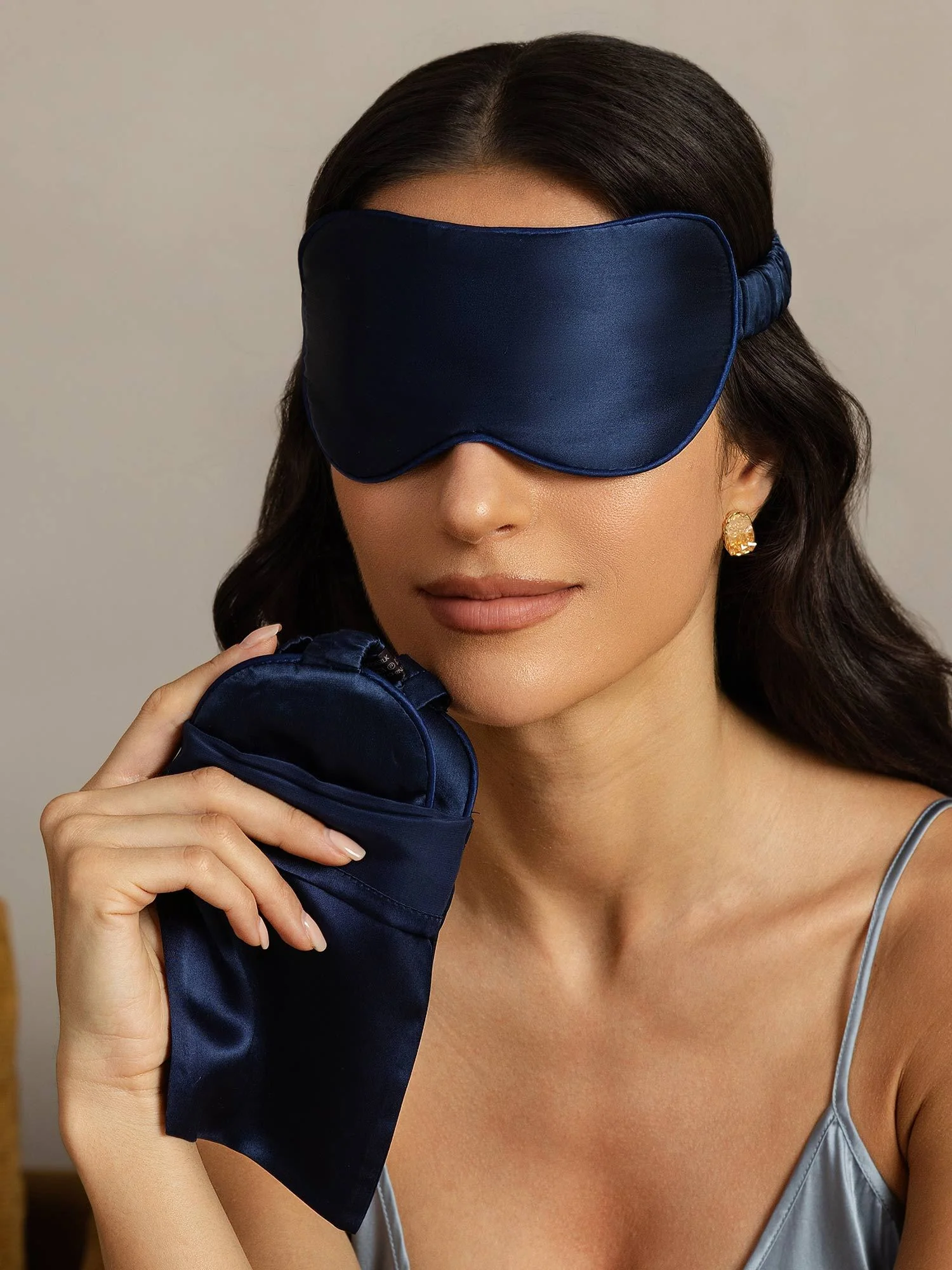 Pure Silk Eye Mask And Envelope Pouch Set 2Pcs - Image 43