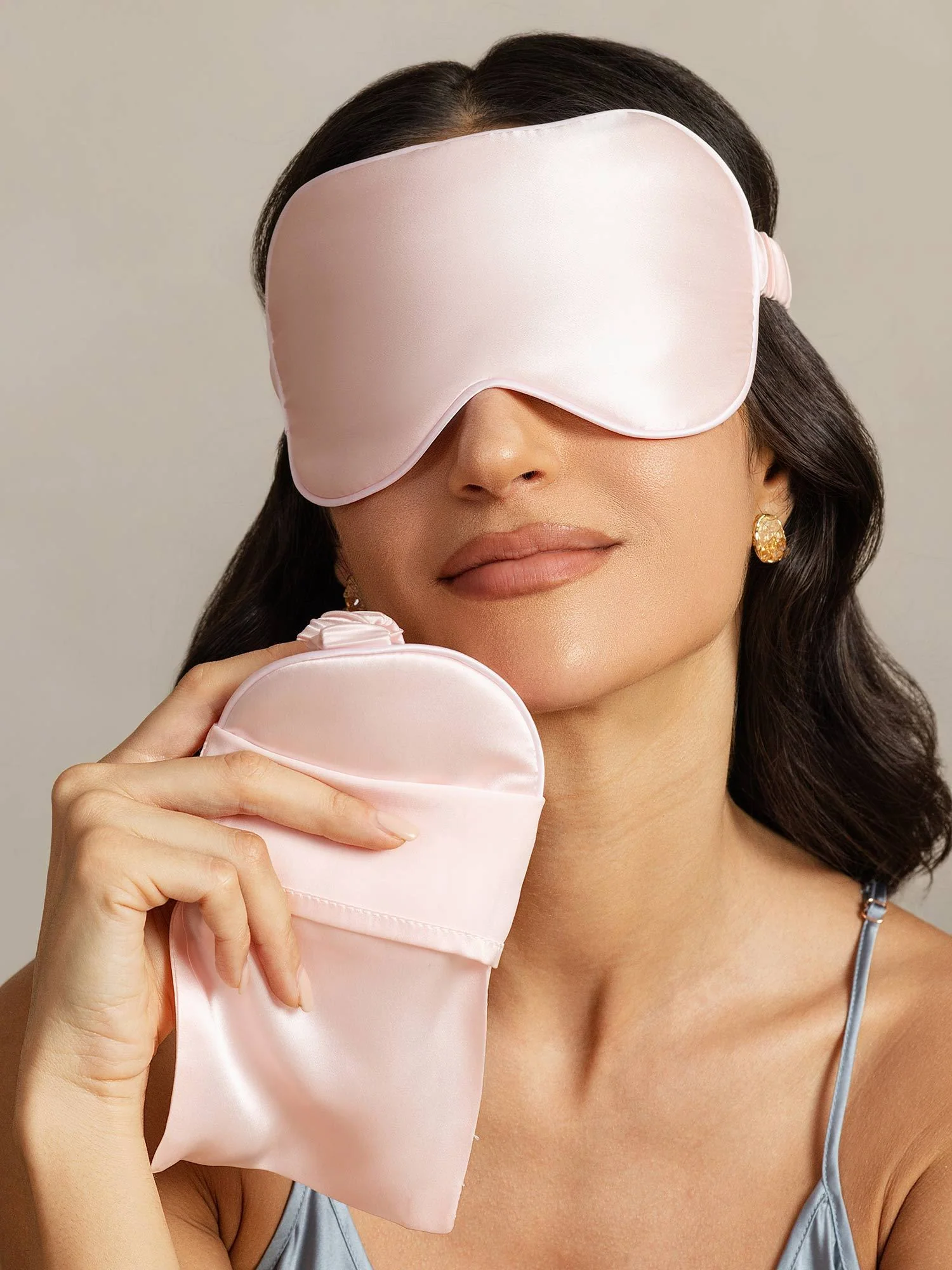 Pure Silk Eye Mask And Envelope Pouch Set 2Pcs - Image 7