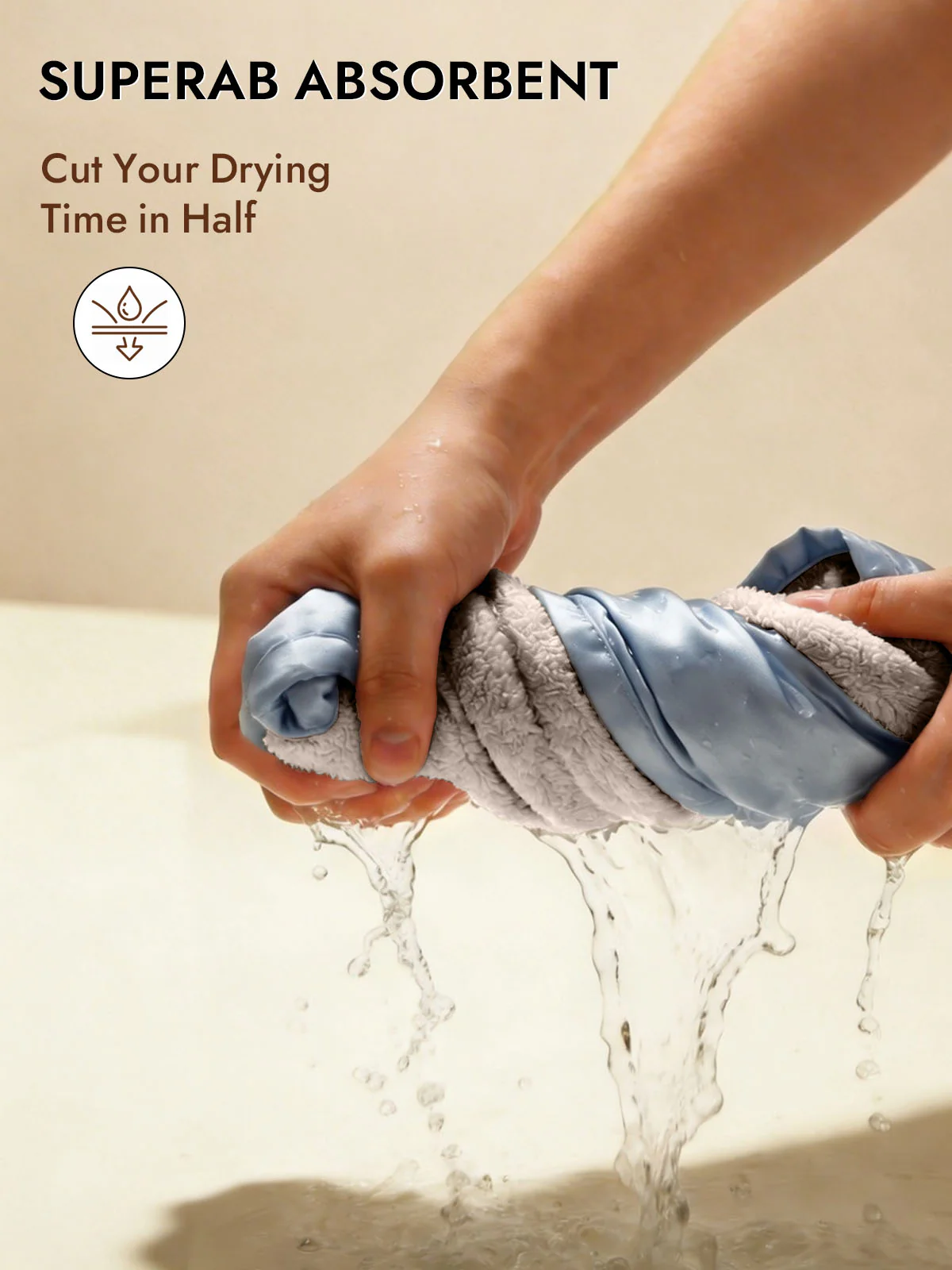 Pure Silk Hair Towel Wrap – Quick Dry, Frizz Free & Gentle on Hair - Image 10