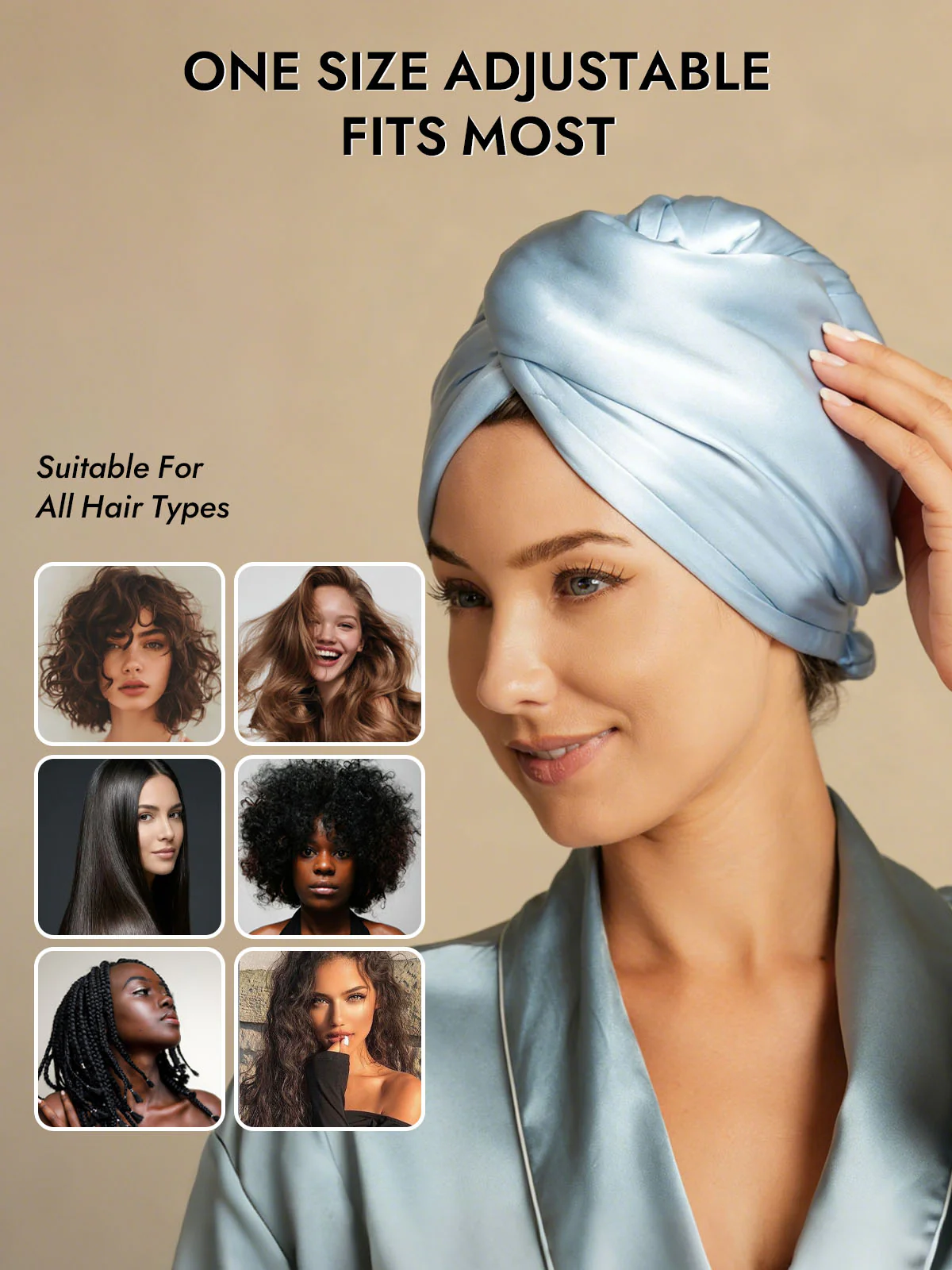 Pure Silk Hair Towel Wrap – Quick Dry, Frizz Free & Gentle on Hair - Image 12