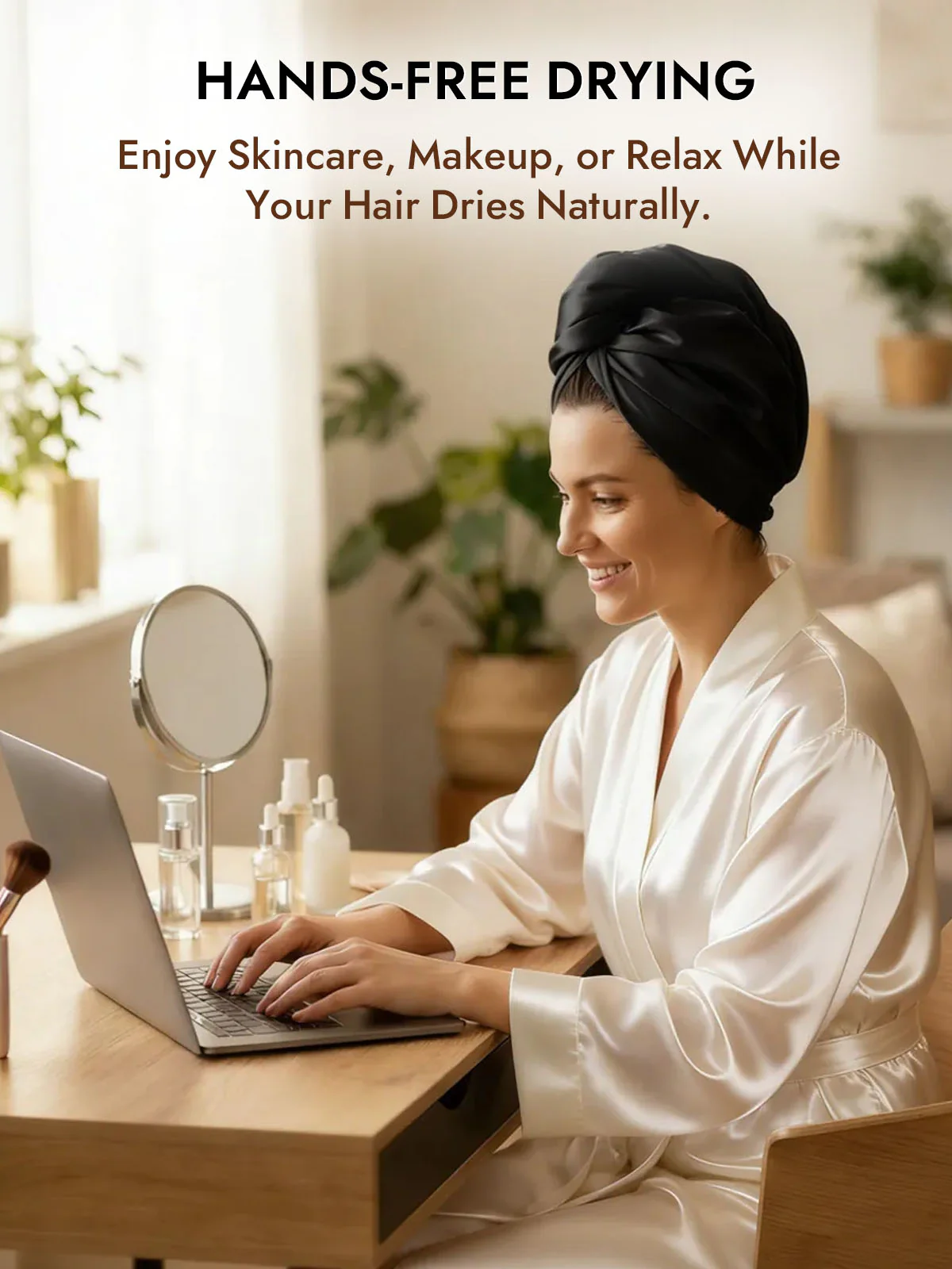 Pure Silk Hair Towel Wrap – Quick Dry, Frizz Free & Gentle on Hair - Image 21