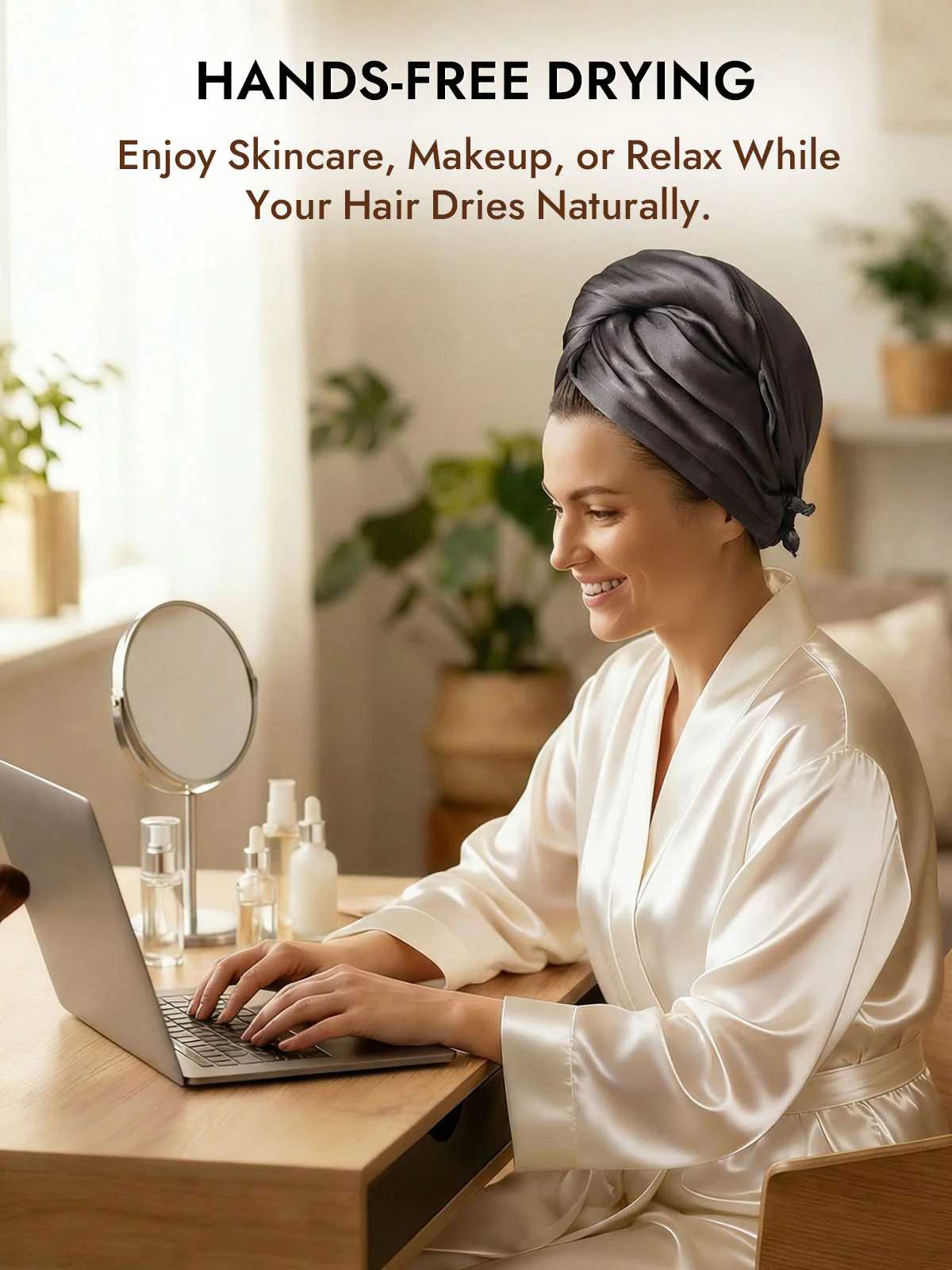 Pure Silk Hair Towel Wrap – Quick Dry, Frizz Free & Gentle on Hair - Image 28