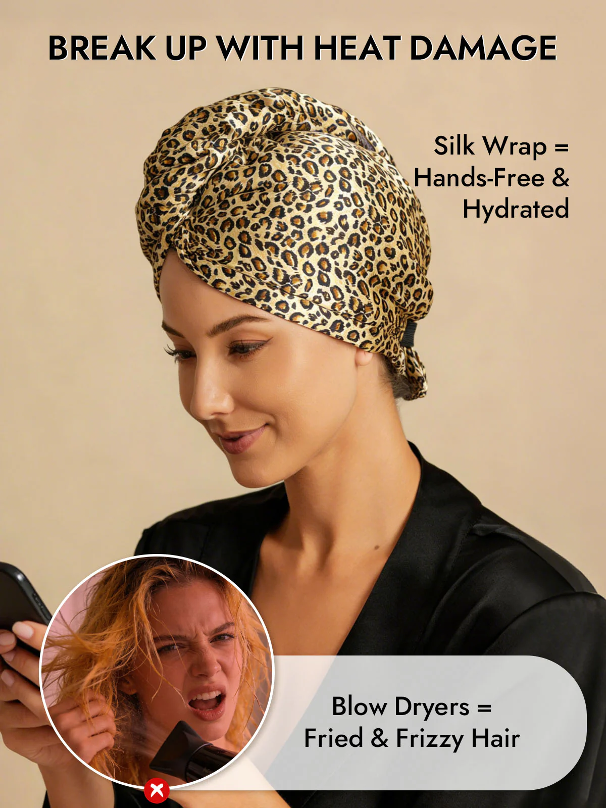 Pure Silk Hair Towel Wrap – Quick Dry, Frizz Free & Gentle on Hair - Image 30