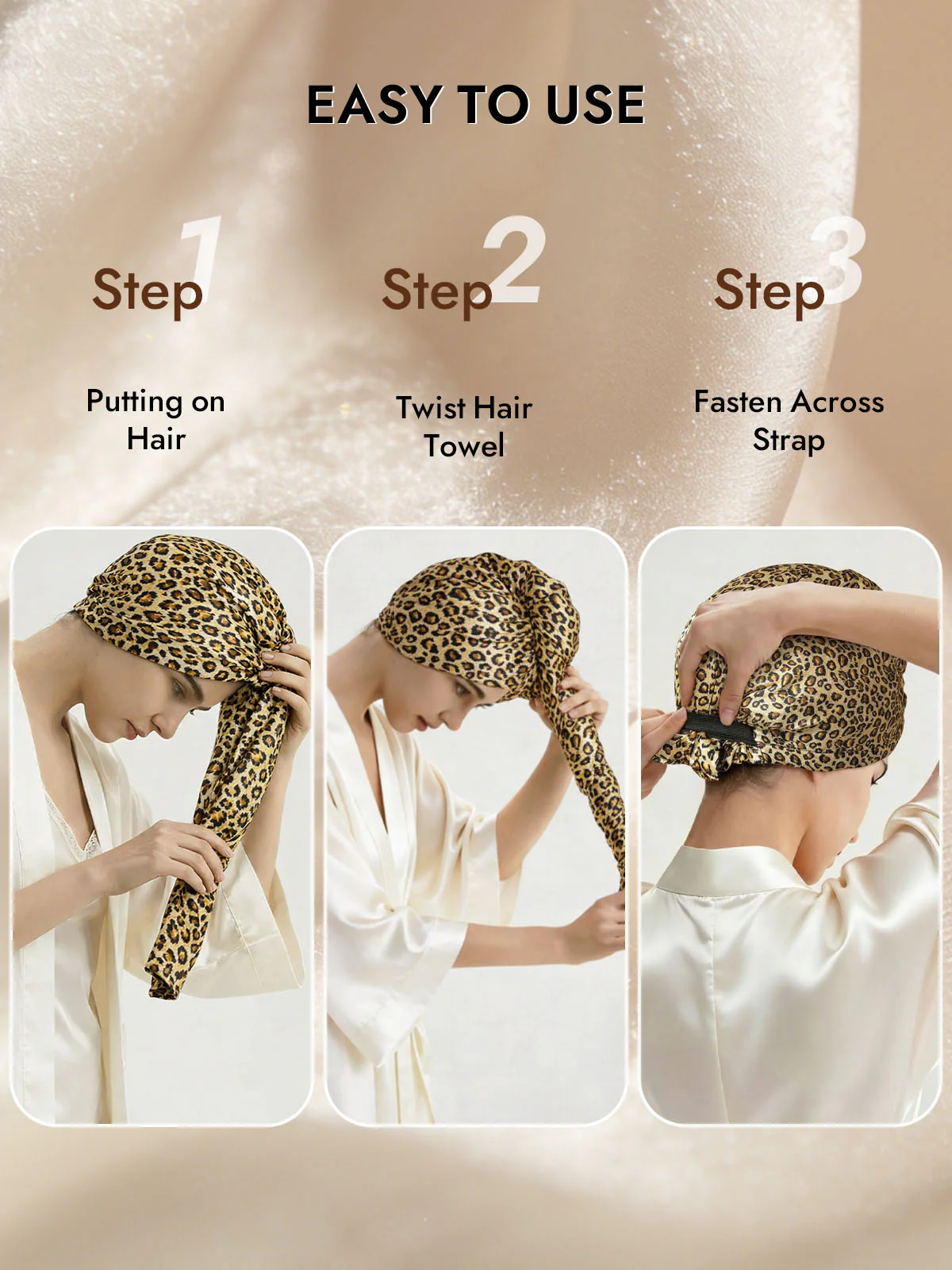 Pure Silk Hair Towel Wrap – Quick Dry, Frizz Free & Gentle on Hair - Image 34