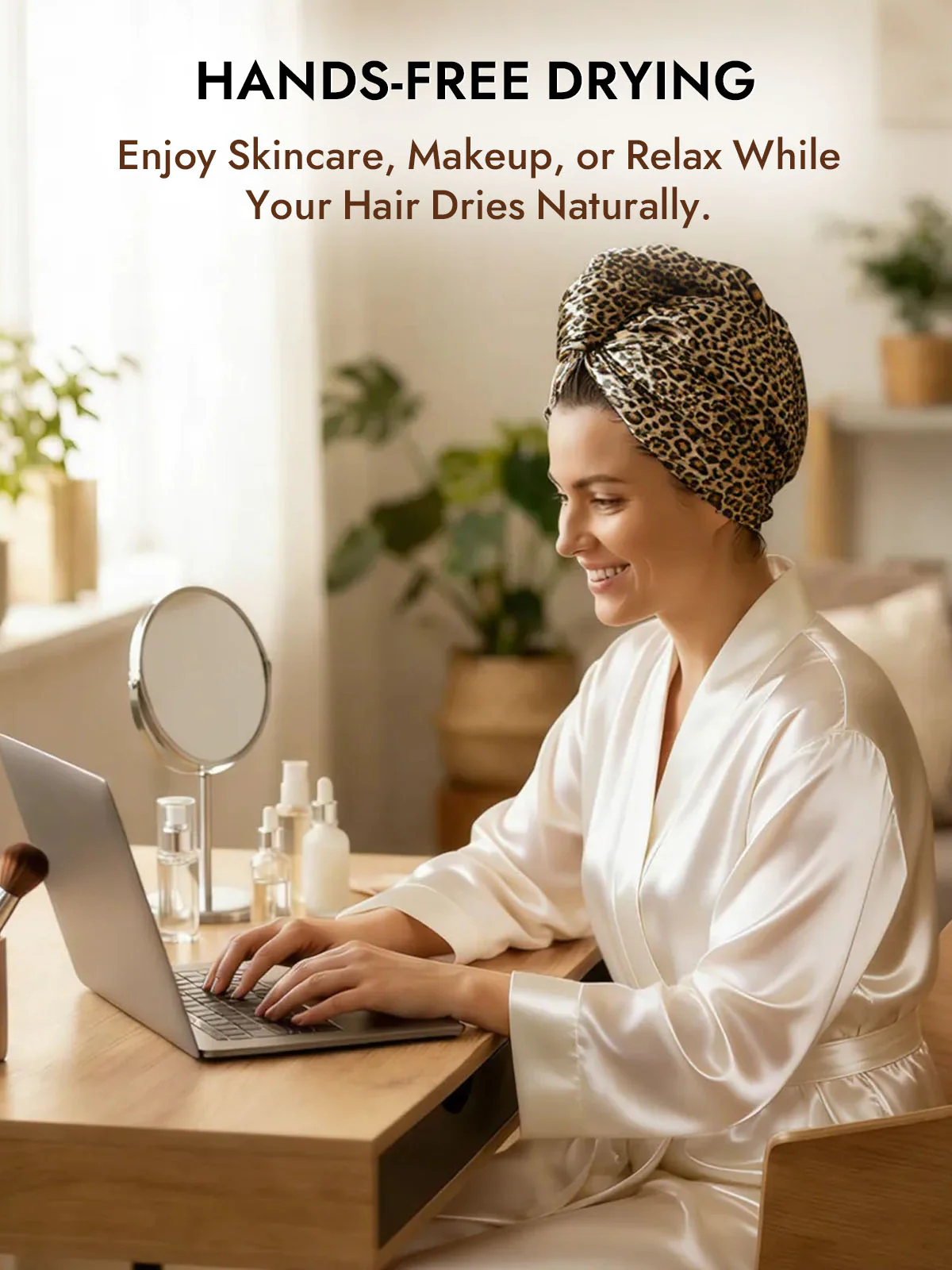 Pure Silk Hair Towel Wrap – Quick Dry, Frizz Free & Gentle on Hair - Image 35