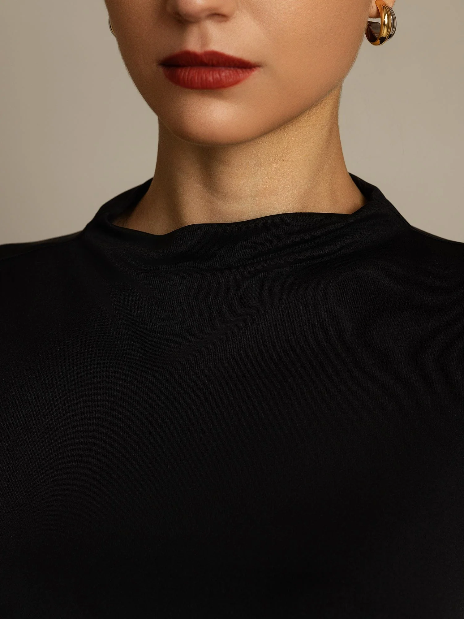 Pure Silk Short Sleeve Mock Women's T-Shirt - Image 53
