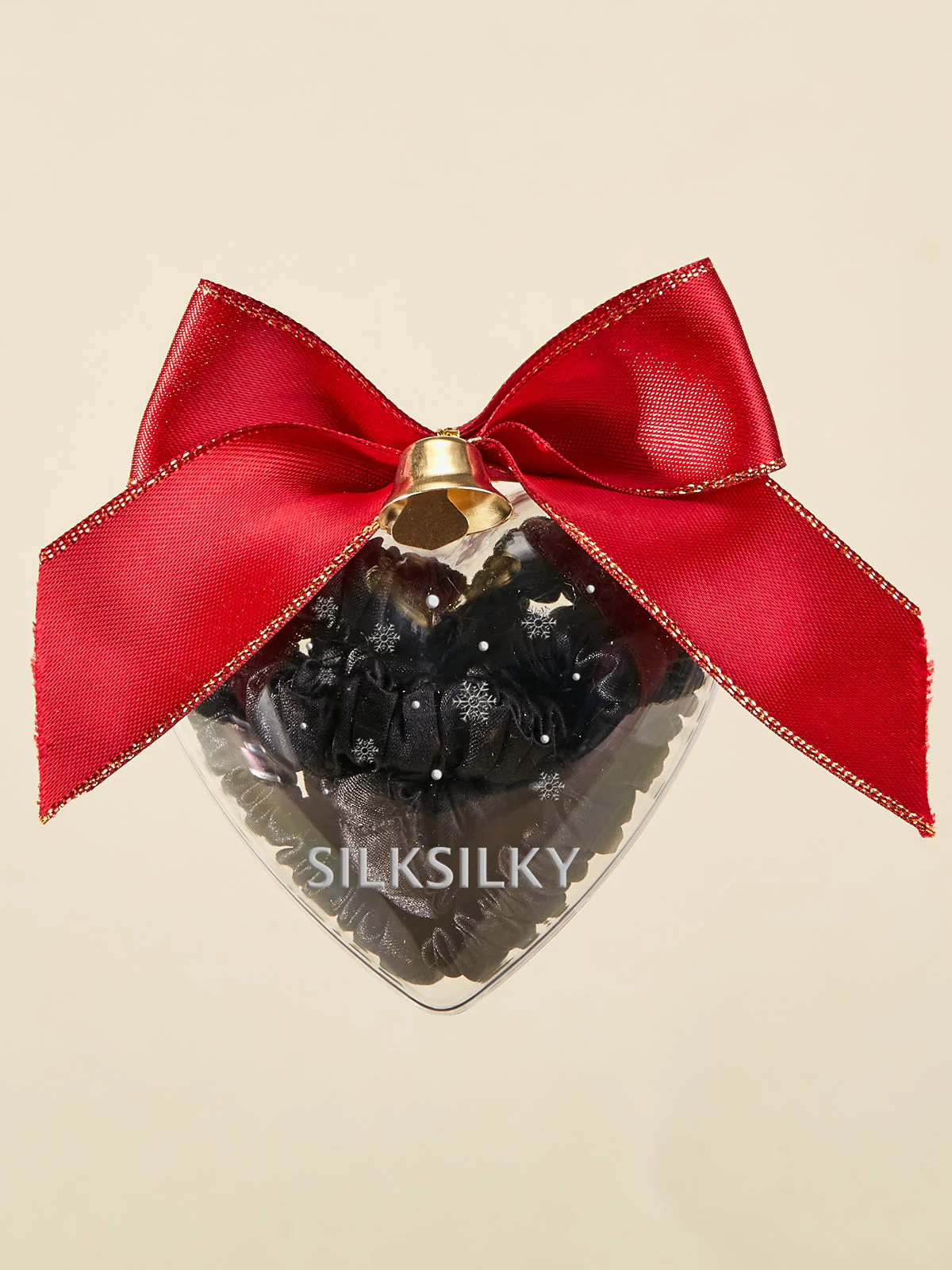 3Pcs Pure Silk Holiday Skinny Hair Scrunchie Ornament - 1cm - Image 9