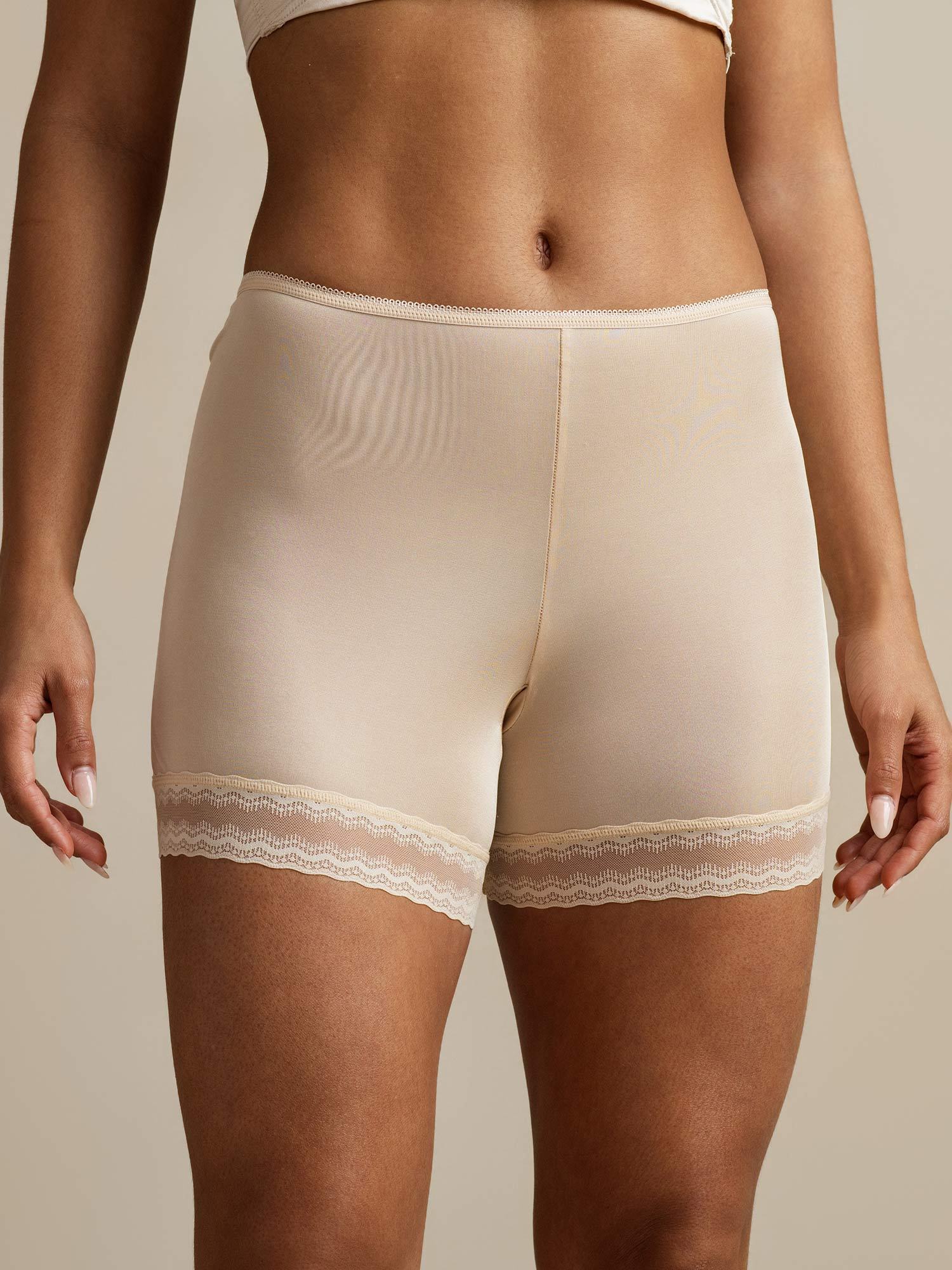 Pure Silk Lace Trim Anti-Chafing Shorts - Image 14