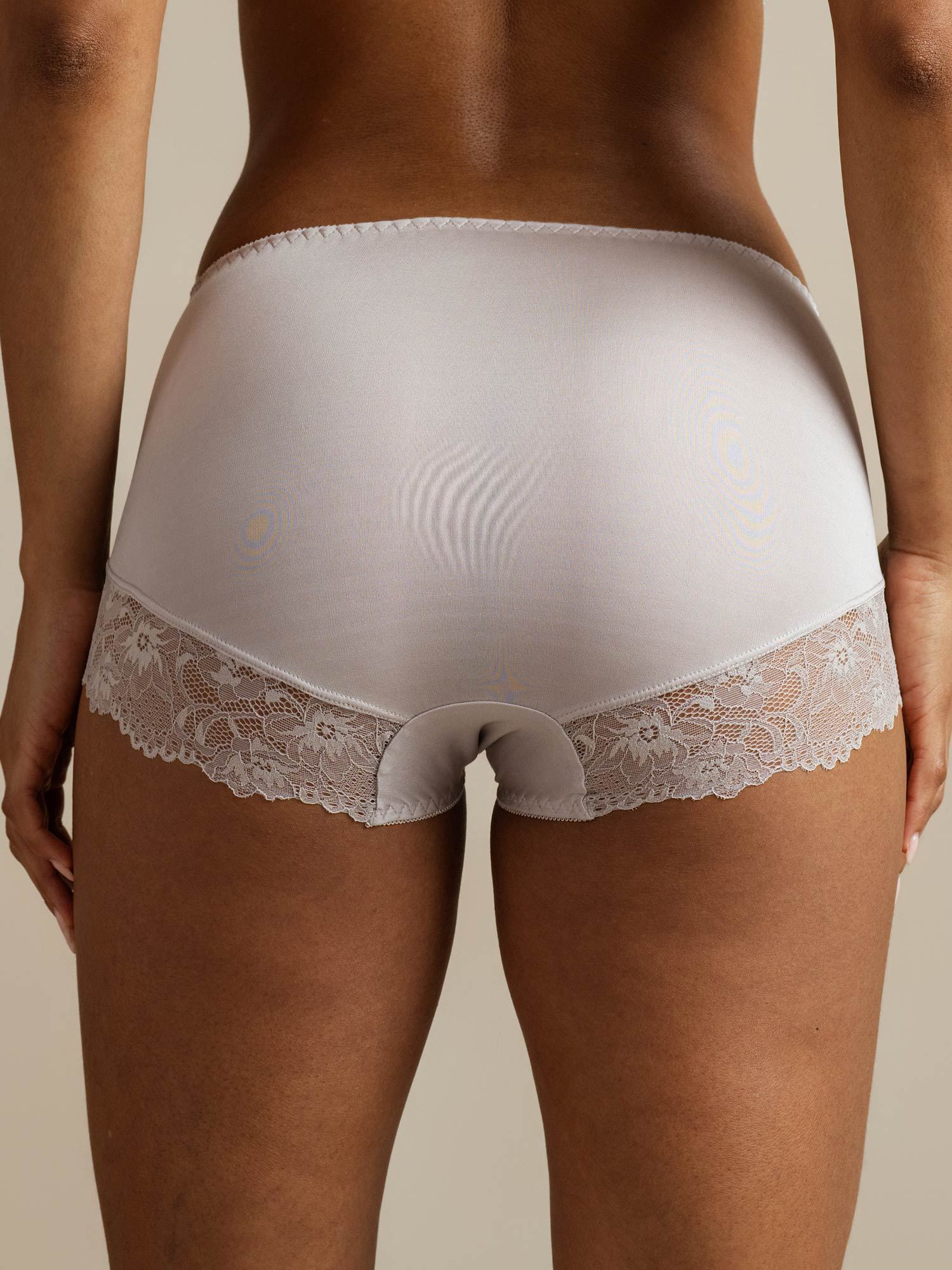 Pure Silk Lace Trim Panty - Image 2