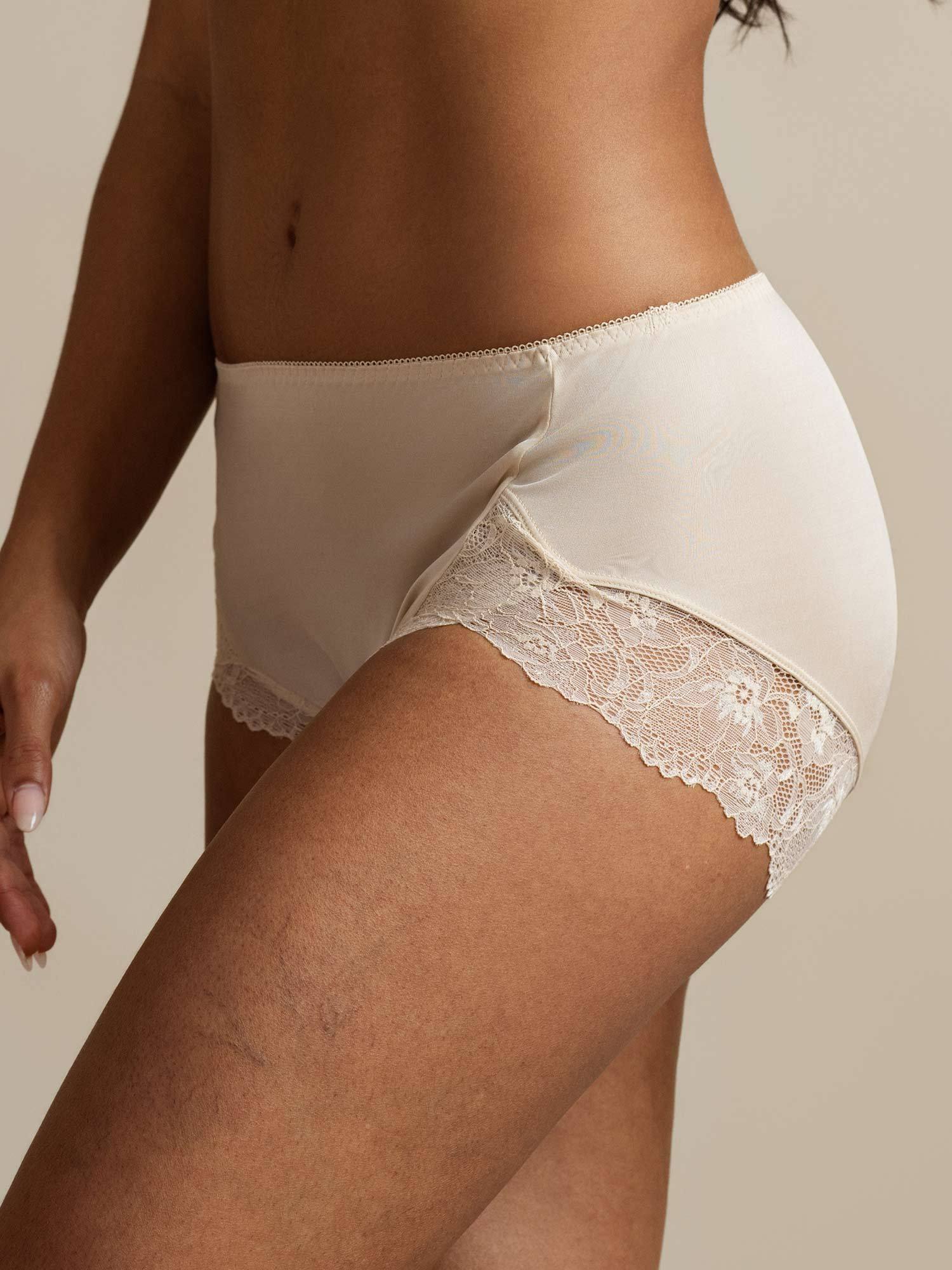 Pure Silk Lace Trim Panty - Image 28