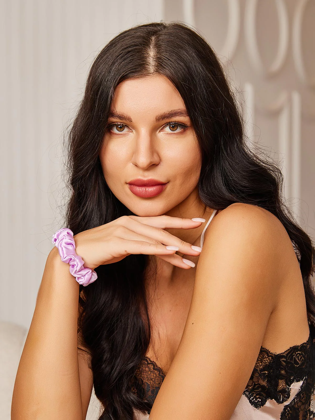 Pure Silk Soft Classic Hair Scrunchie - 2cm - Image 29