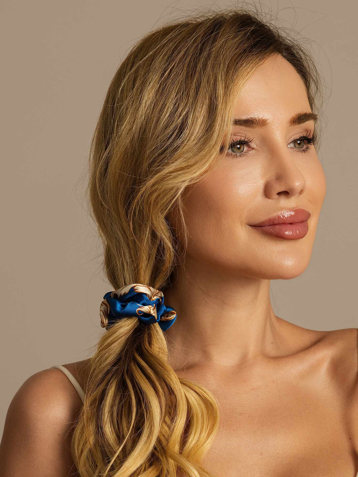 Pure Silk Soft Classic Hair Scrunchie - 2cm - Image 5