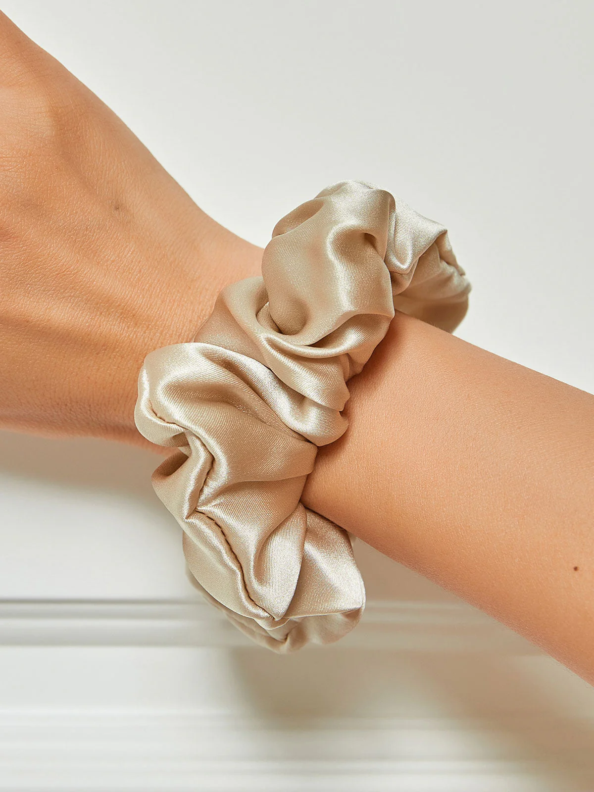 Pure Silk Soft Large Hair Scrunchie - 3.5cm - Image 10