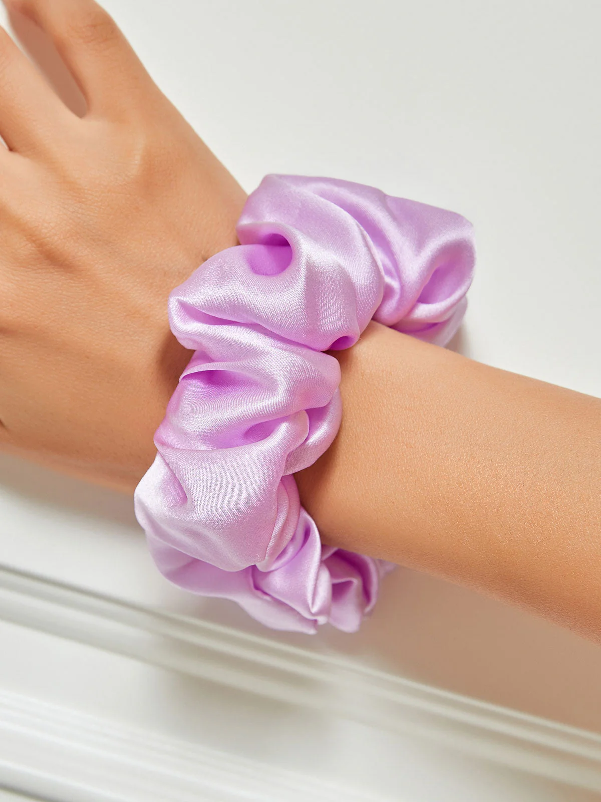 Pure Silk Soft Large Hair Scrunchie - 3.5cm - Image 31