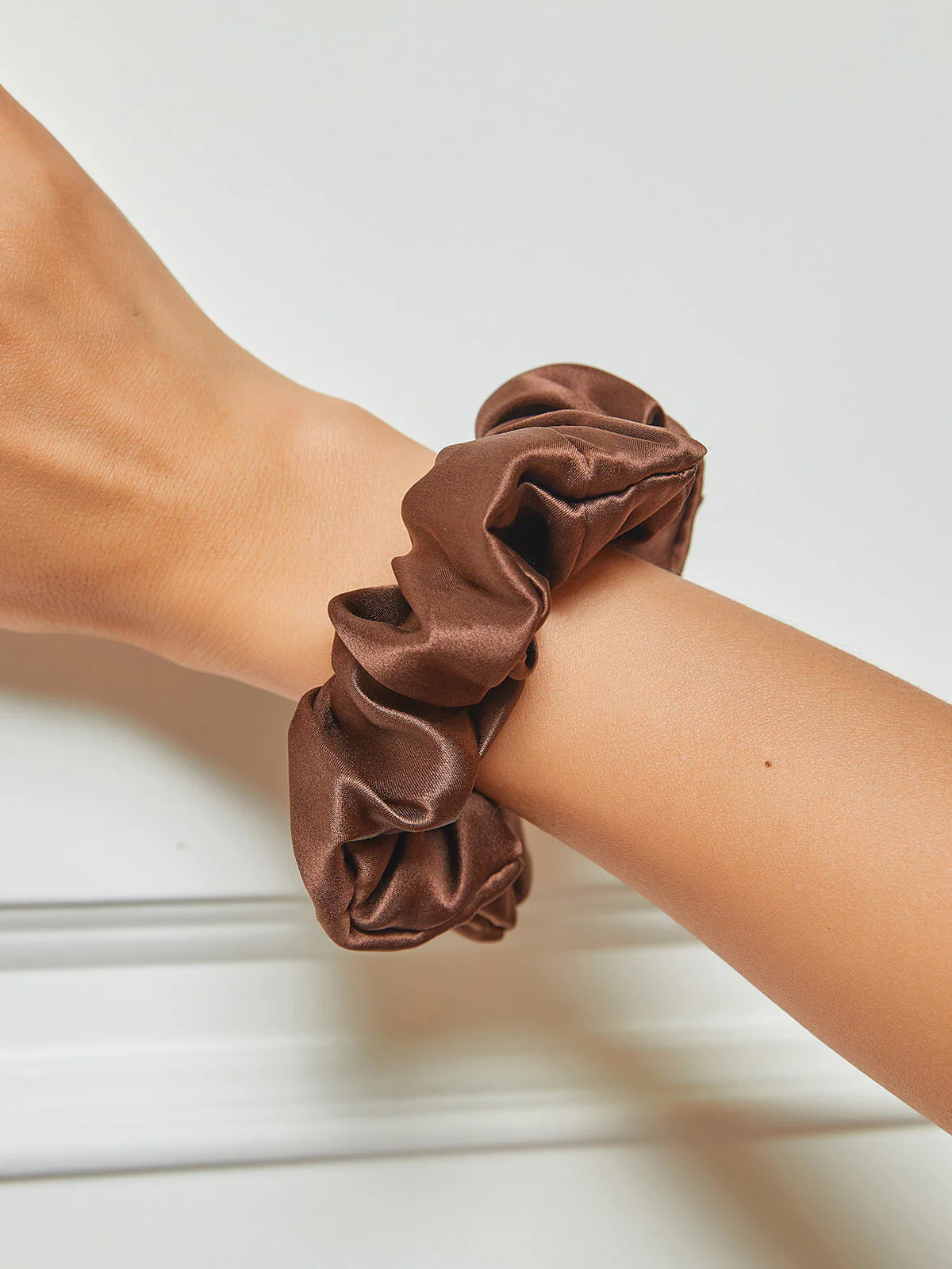 Pure Silk Soft Large Hair Scrunchie - 3.5cm - Image 4