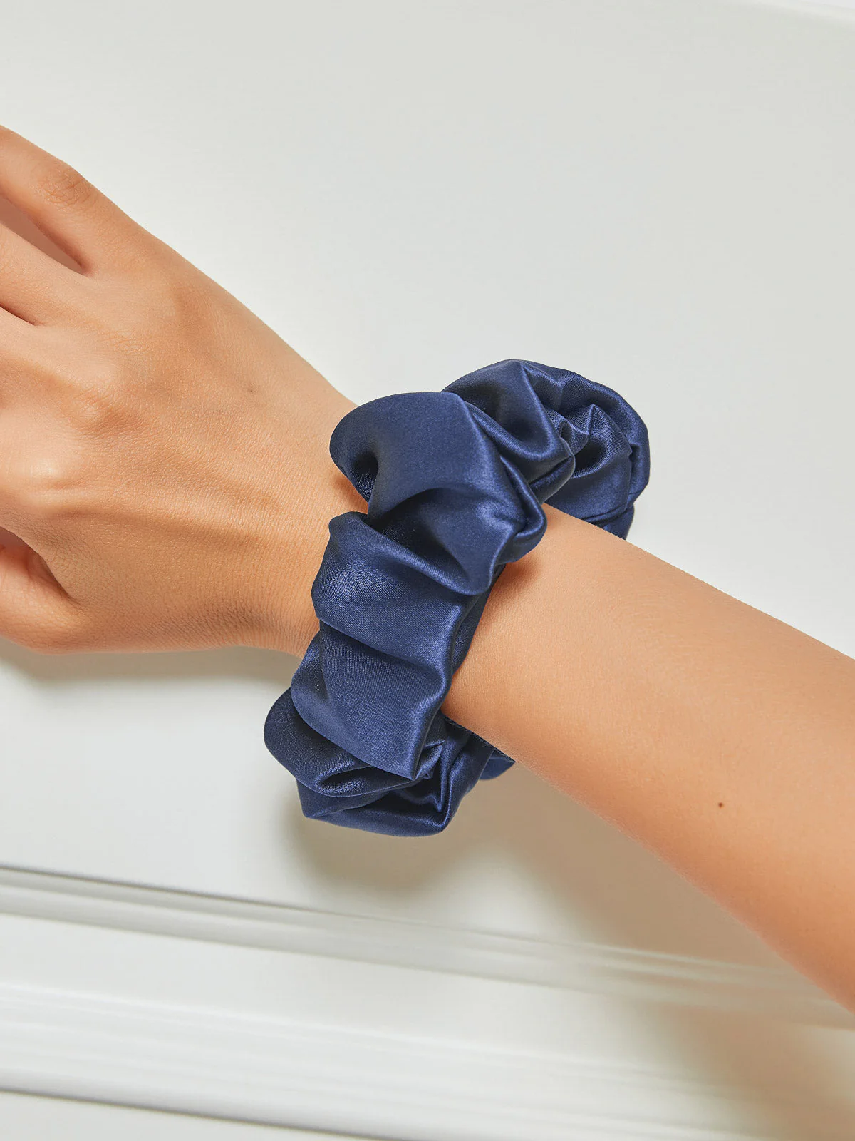 Pure Silk Soft Large Hair Scrunchie - 3.5cm - Image 5