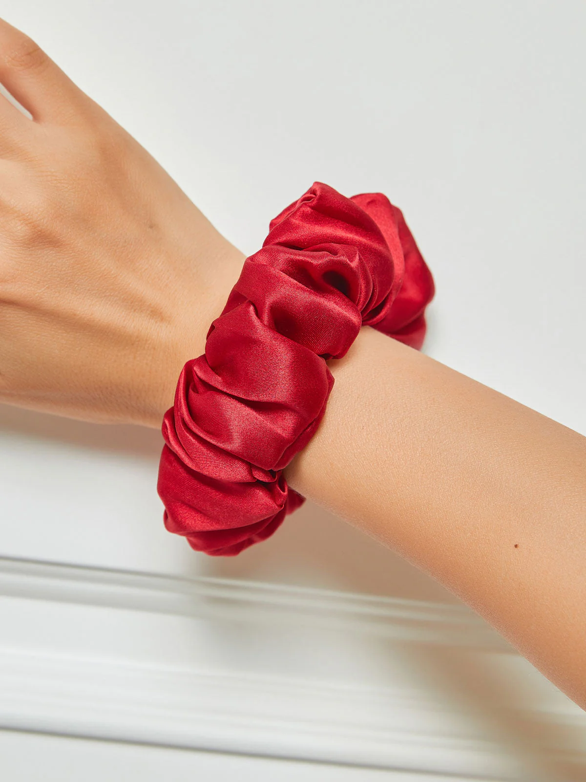 Pure Silk Soft Large Hair Scrunchie - 3.5cm - Image 56
