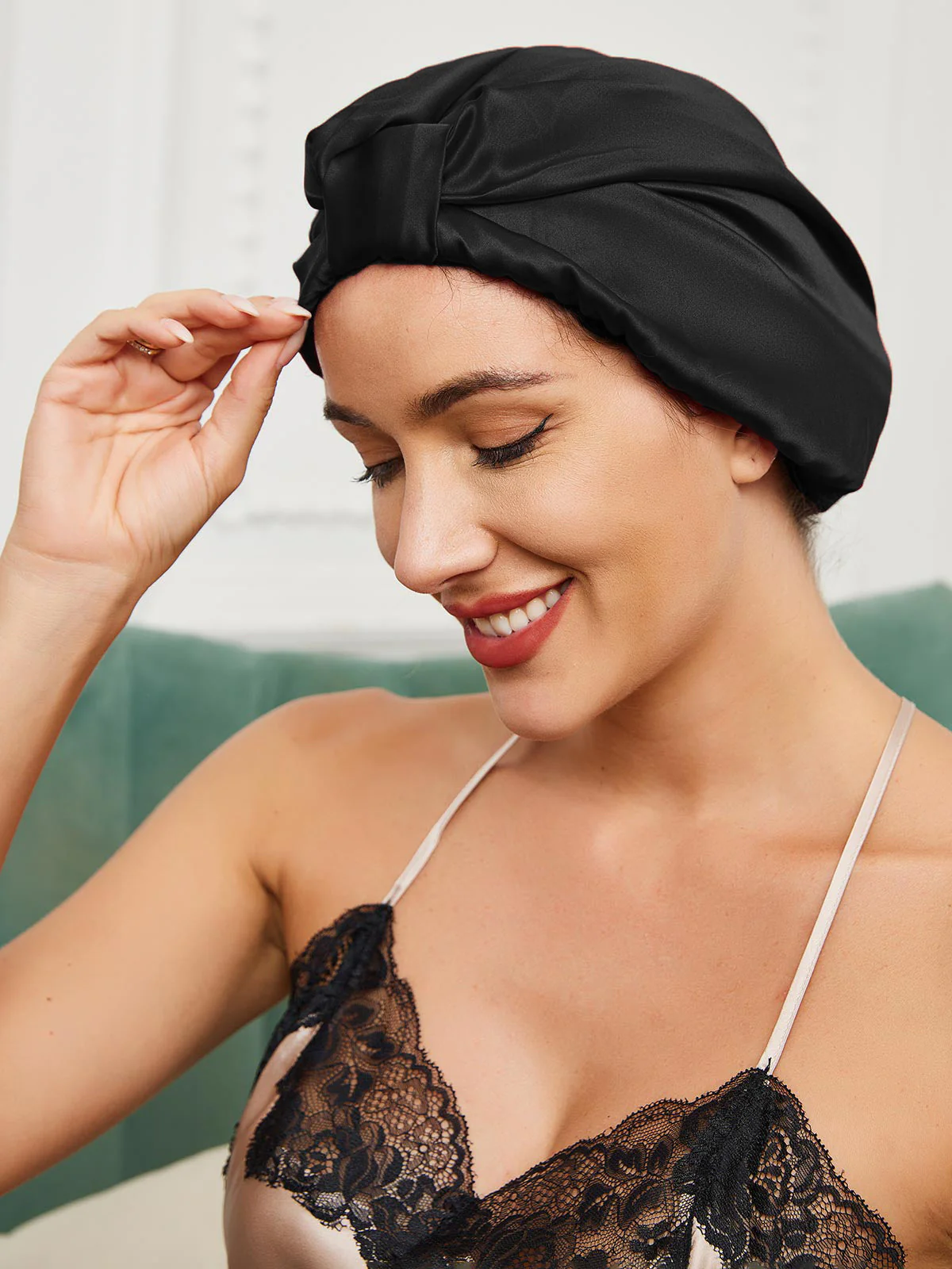 Pure Silk Night Turban Bonnet - Image 5