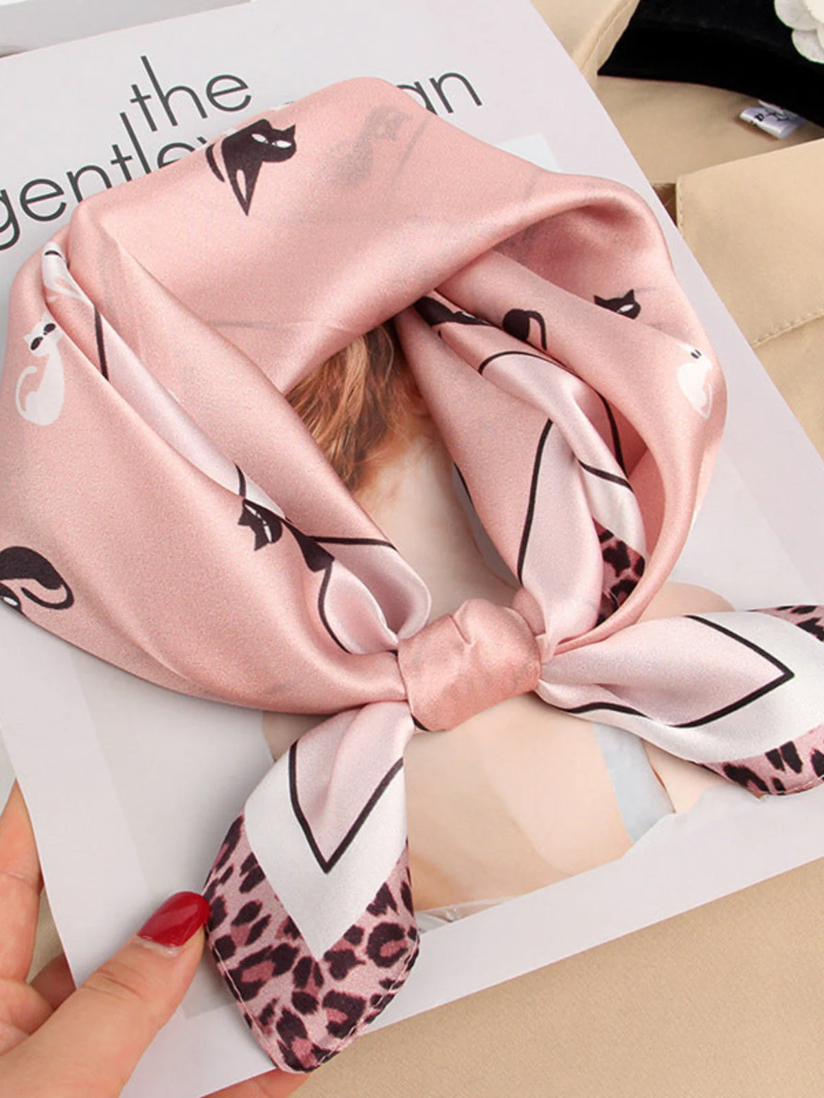 Pure Silk Printed Designer Square Scarf 53x53cm/21 - Image 10