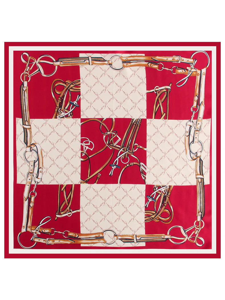Pure Silk Printed Designer Square Scarf 53x53cm/21 - Image 2