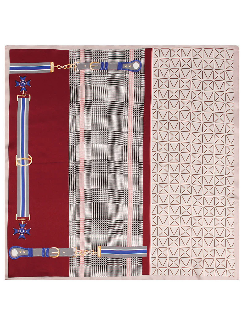 Pure Silk Printed Designer Square Scarf 53x53cm/21 - Image 20