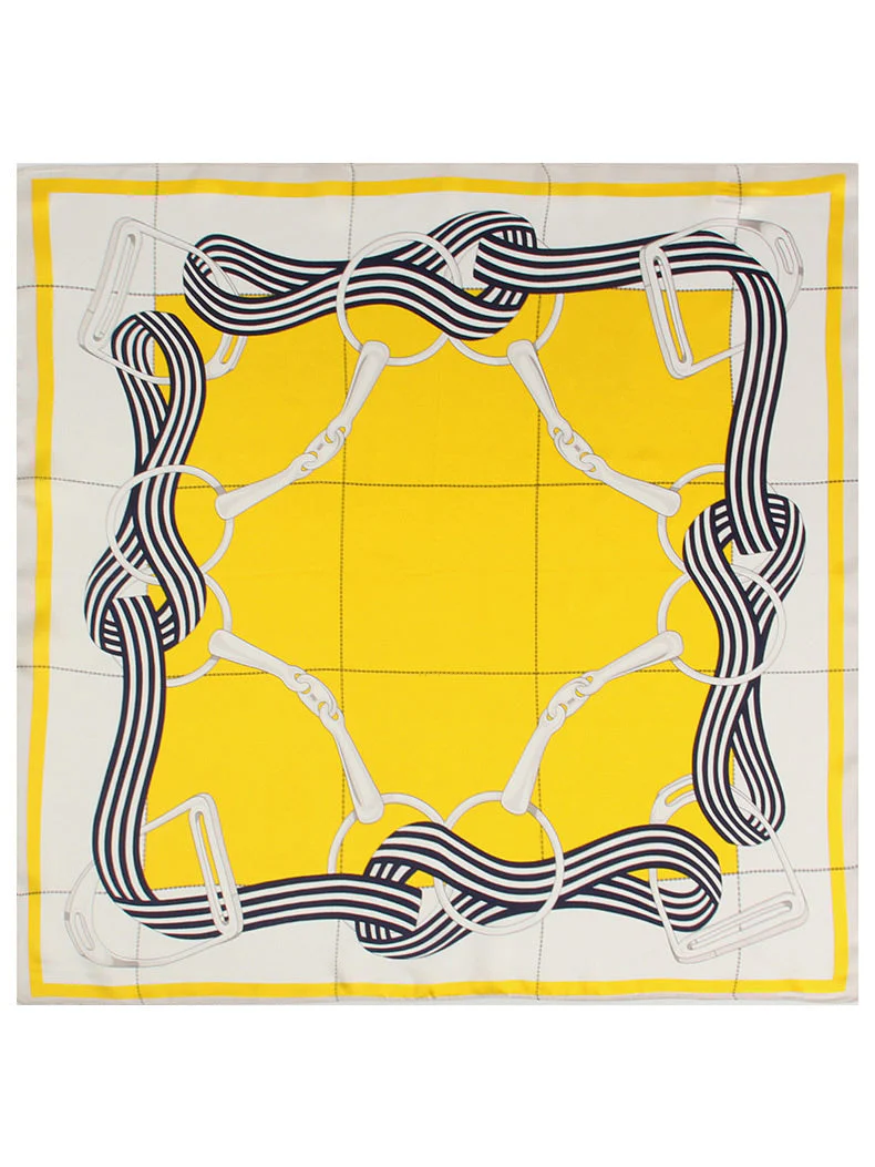 Pure Silk Printed Designer Square Scarf 53x53cm/21 - Image 4