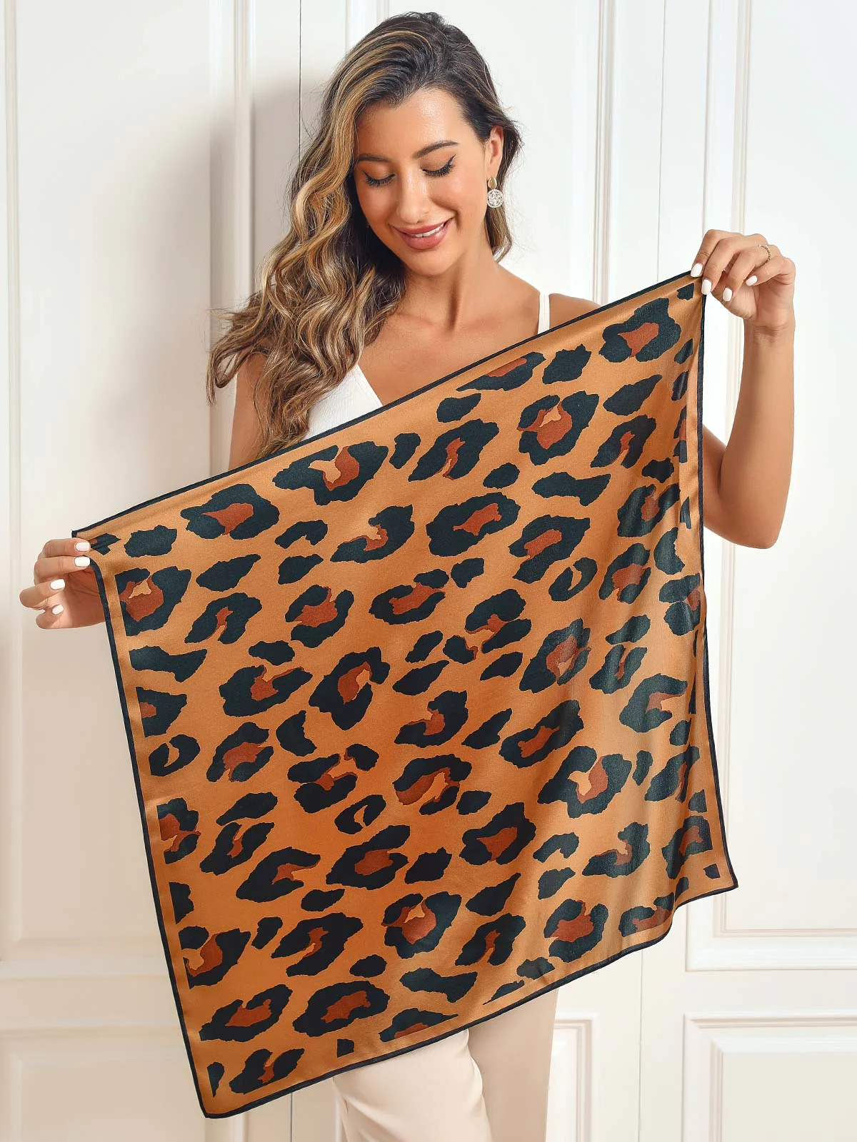 Pure Silk Printed Square Scarf 68x68cm/26.8 - Image 2
