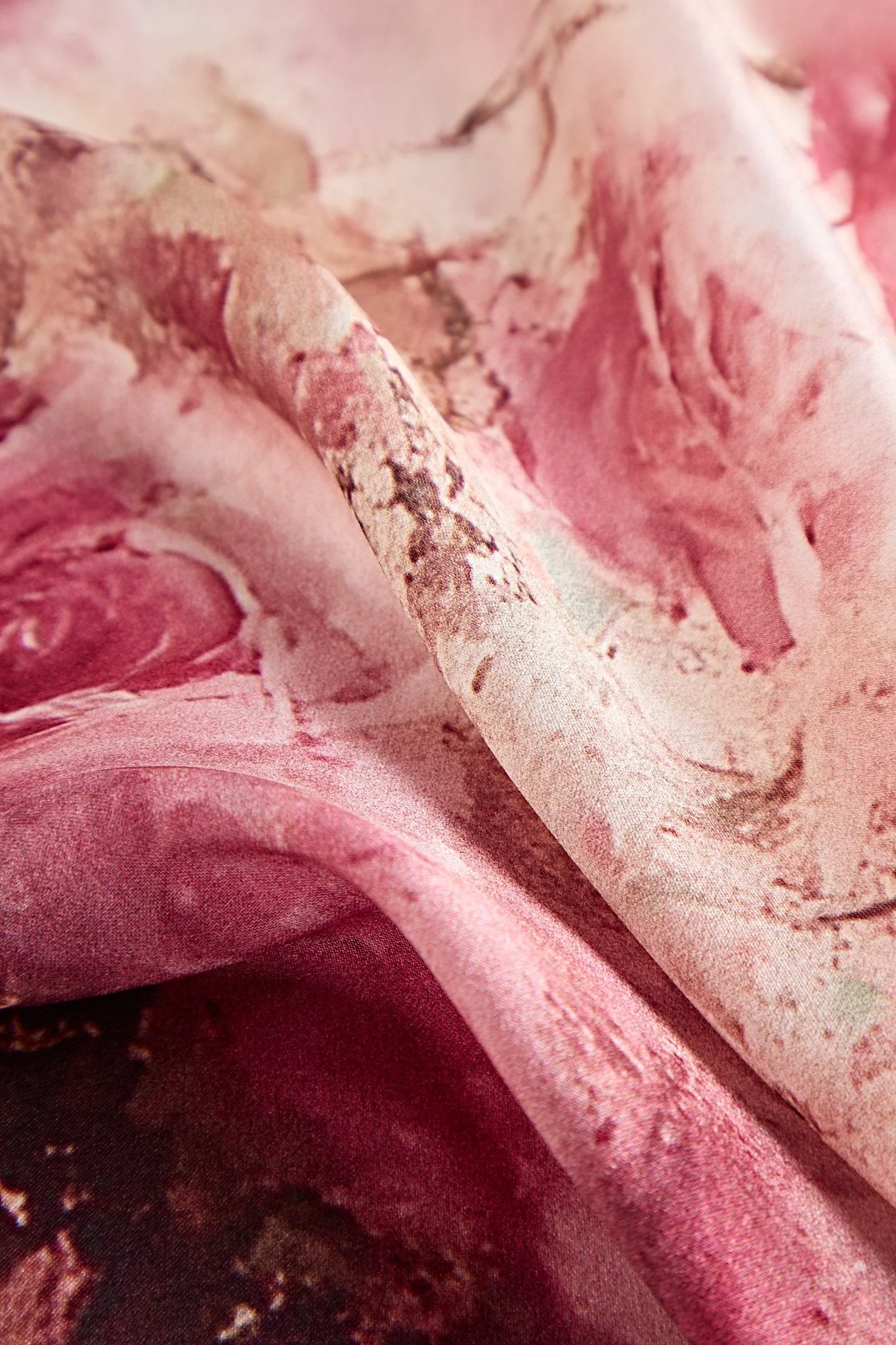 Pure Silk Rose Pattern Square Scarf - Size 53x53cm - Image 5