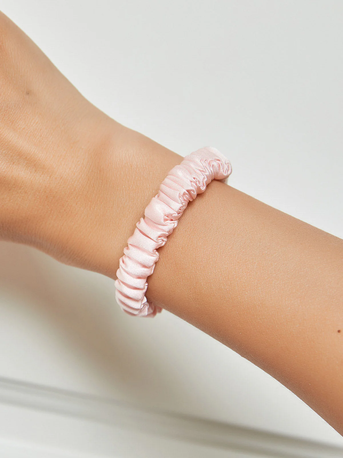 Pure Silk Soft Skinny Hair Scrunchie - 1cm - Image 23