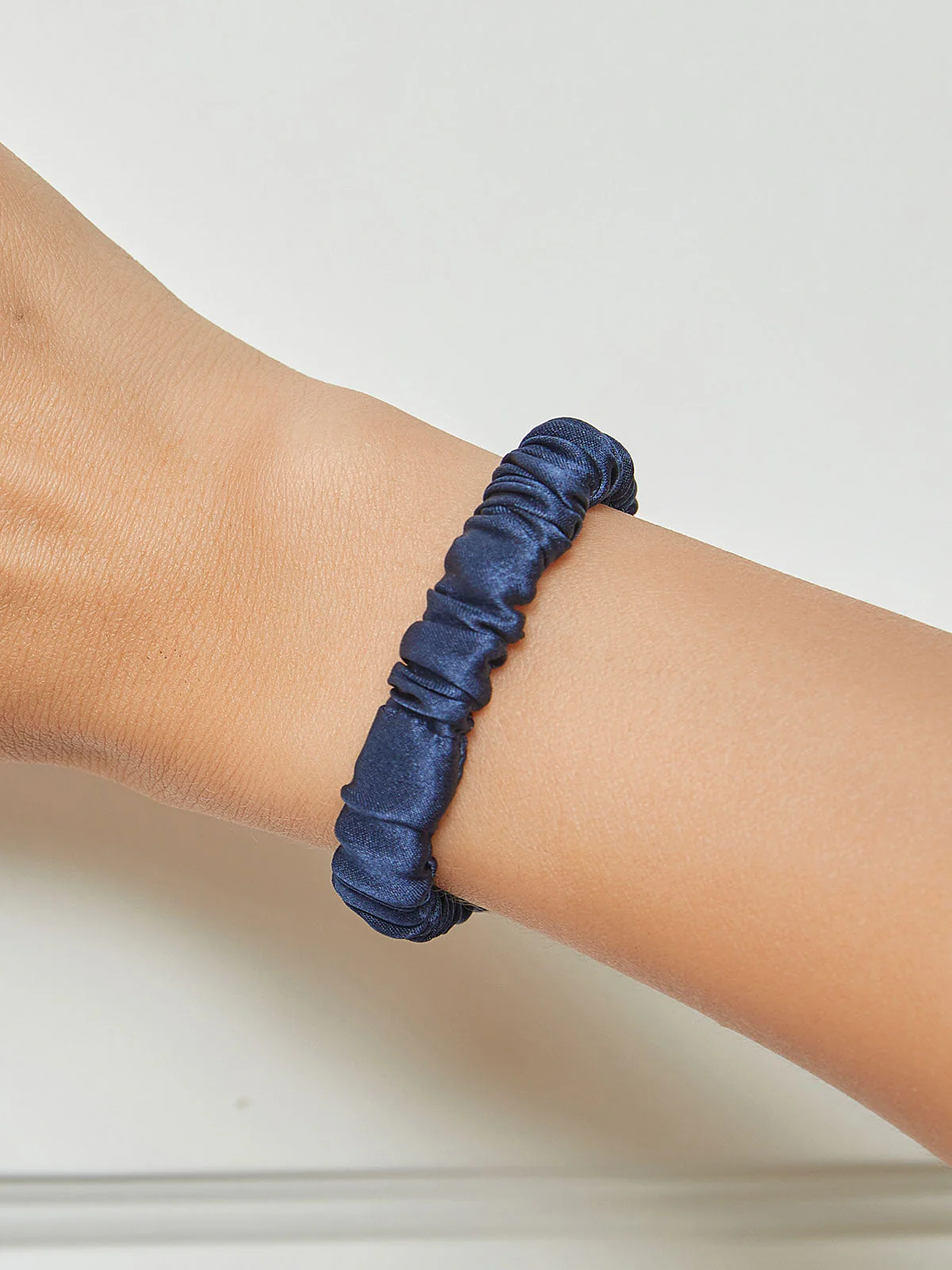 Pure Silk Soft Skinny Hair Scrunchie - 1cm - Image 27