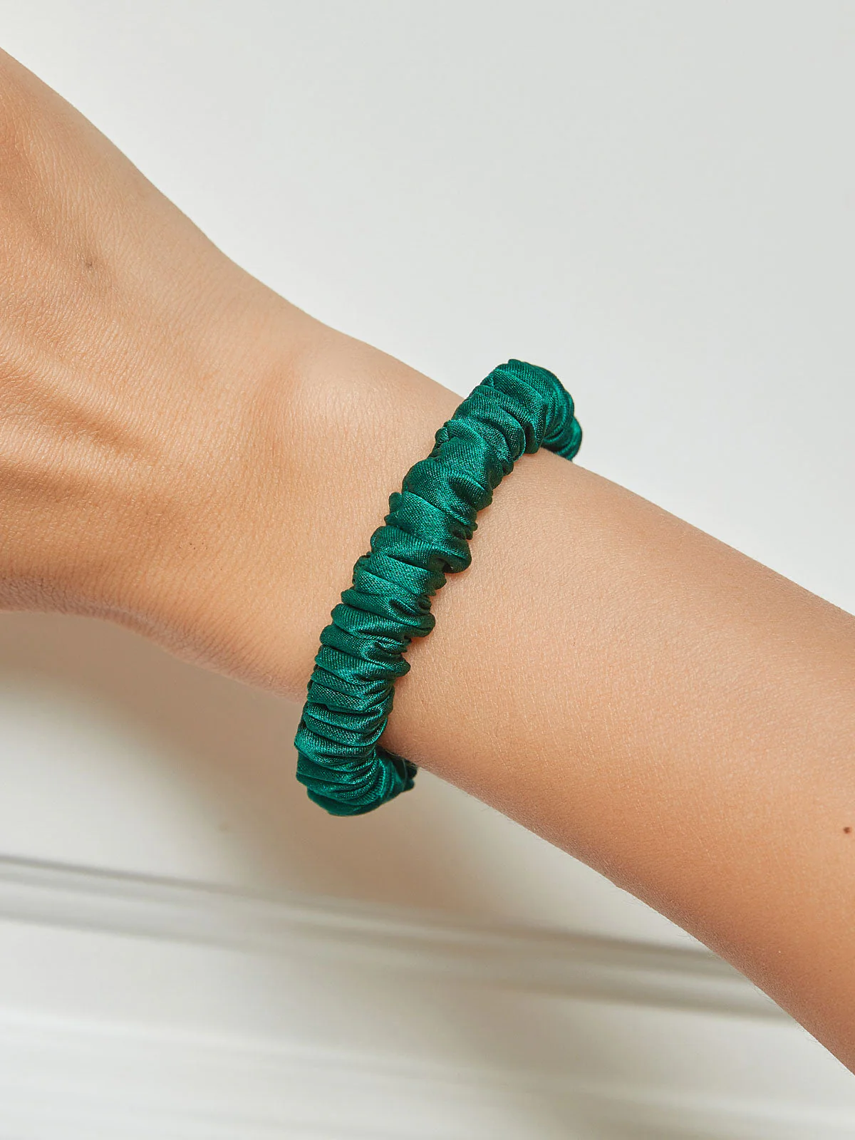 Pure Silk Soft Skinny Hair Scrunchie - 1cm - Image 31