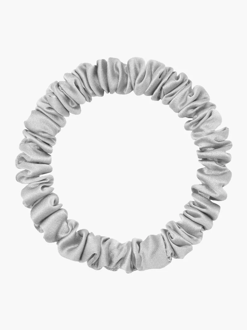 Pure Silk Soft Skinny Hair Scrunchie - 1cm - Image 50