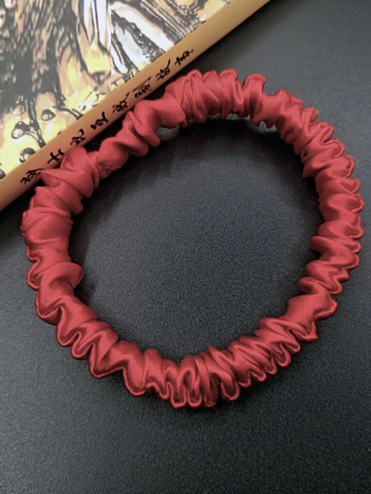 Pure Silk Soft Skinny Hair Scrunchie - 1cm - Image 54