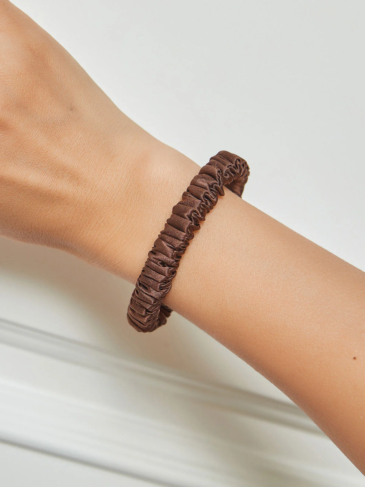 Pure Silk Soft Skinny Hair Scrunchie - 1cm - Image 64