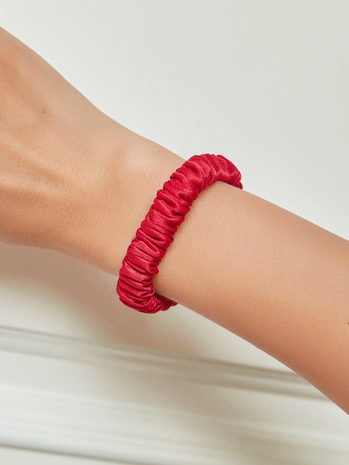 Pure Silk Soft Skinny Hair Scrunchie - 1cm - Image 73