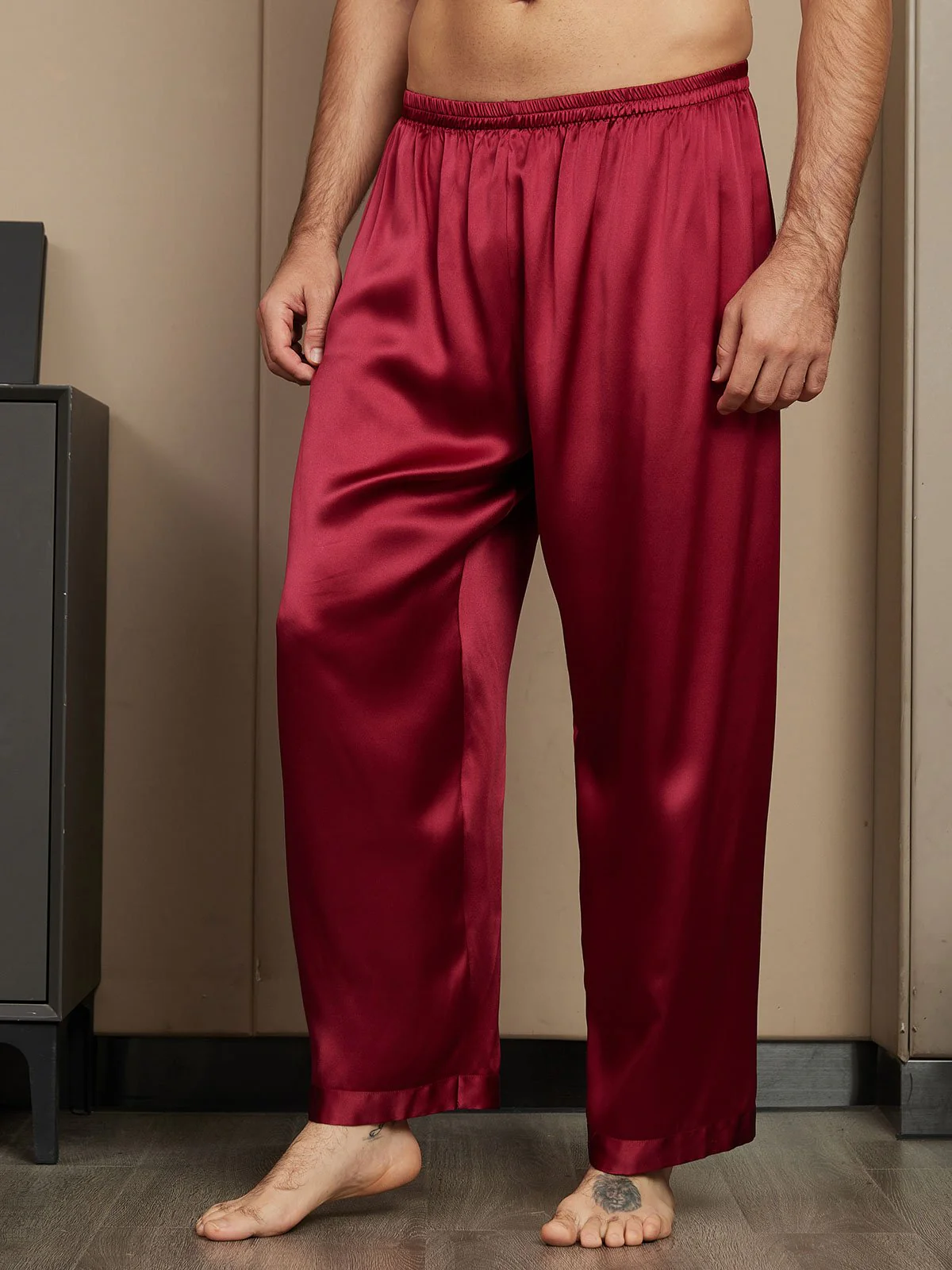 Pure Silk Relaxed Pajama Pants - Image 9